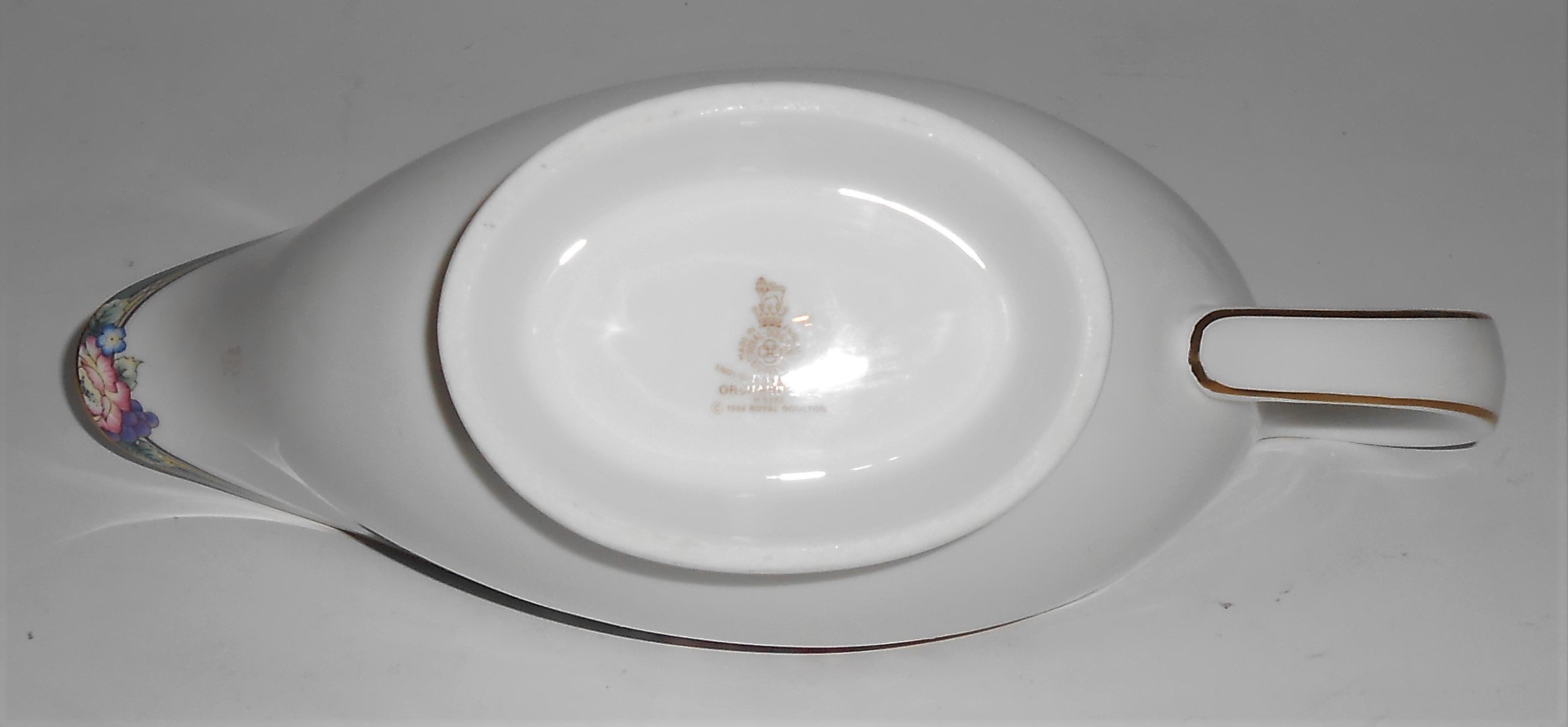 Royal Doulton China Gold Band Orchard Hill Gravy Bowl