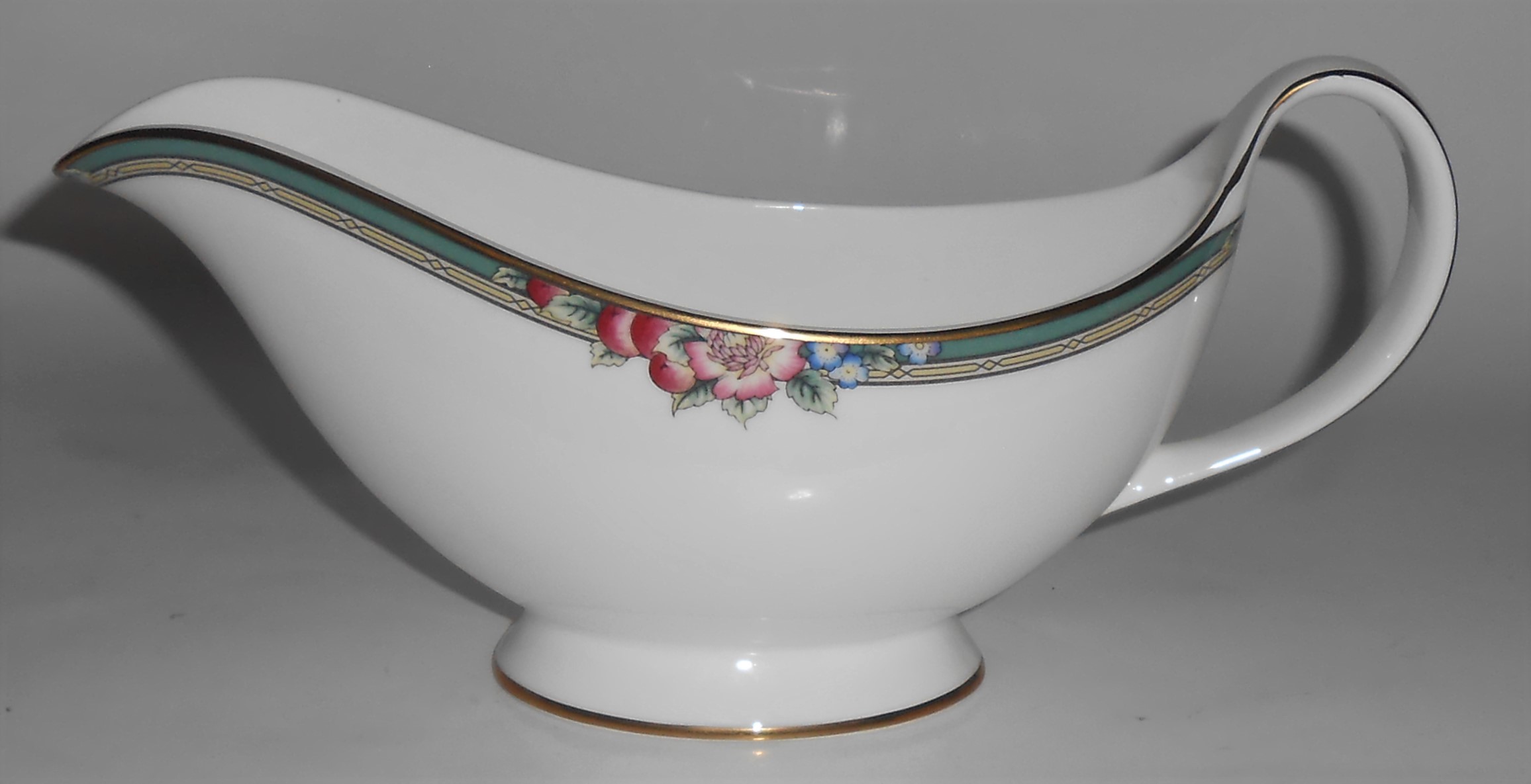 Royal Doulton China Gold Band Orchard Hill Gravy Bowl
