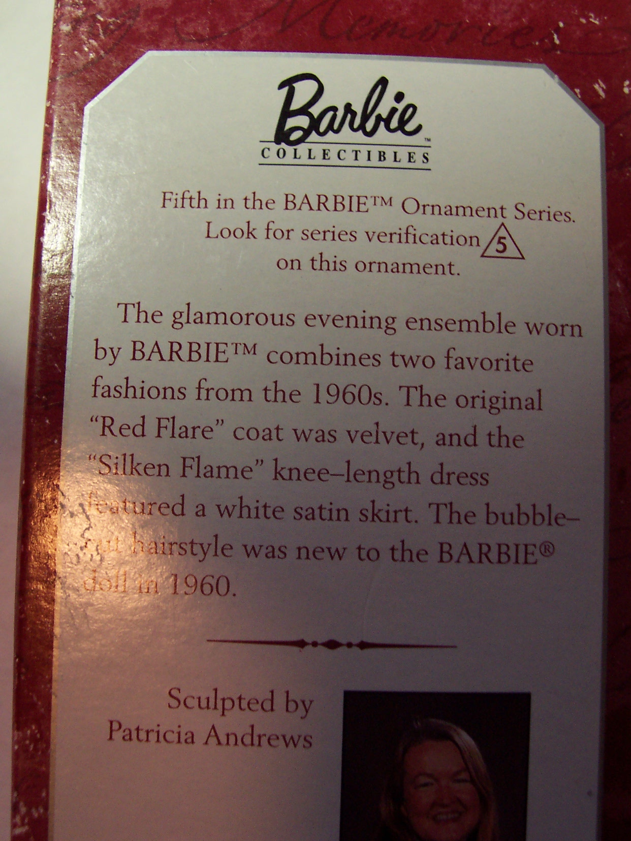 Barbie Silken Flame Ornament 1996 Hallmark