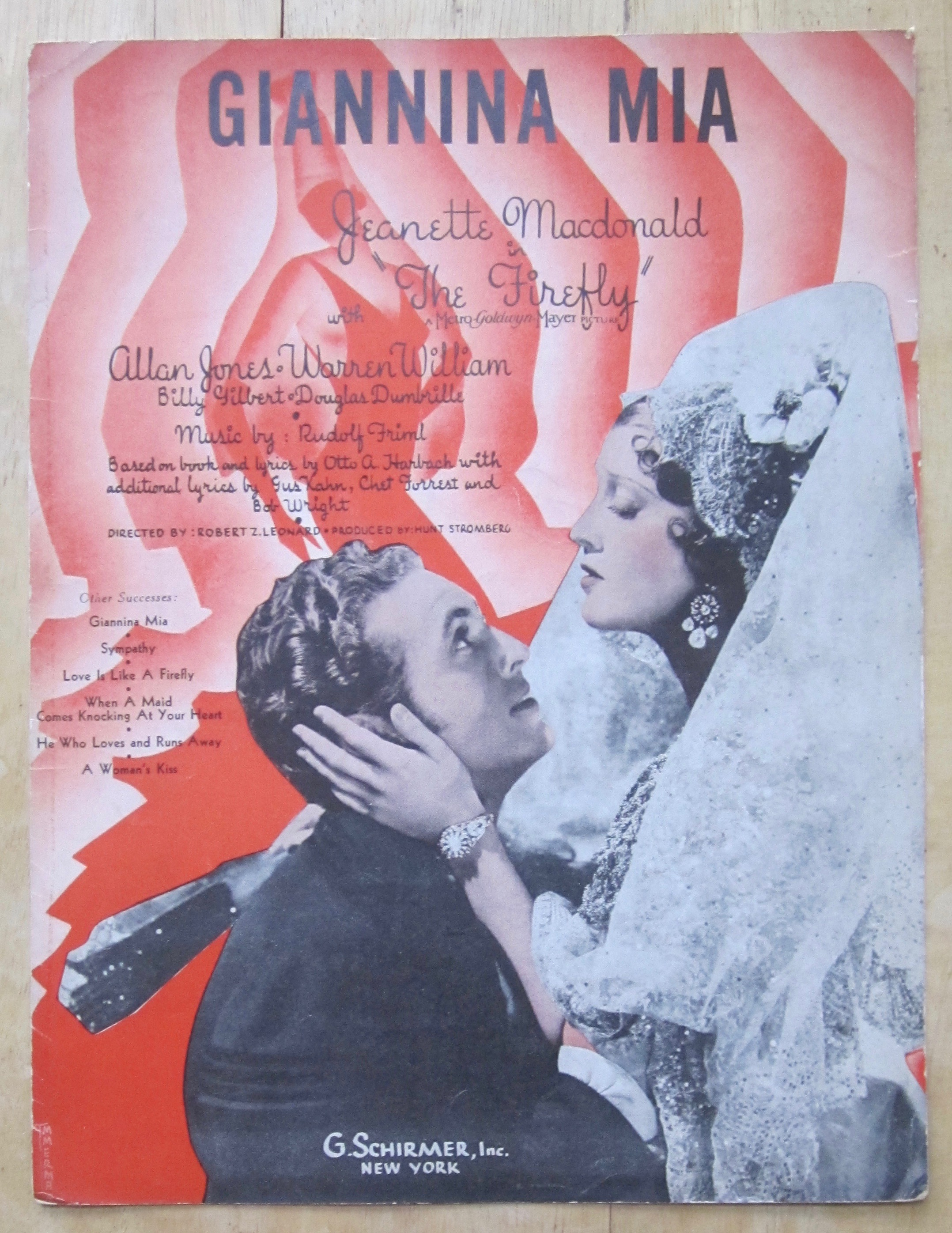 1940 Sheet Music For Giannina Mia