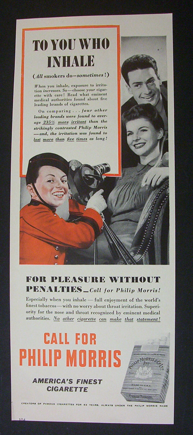 1951 Philip Morris Cigarettes