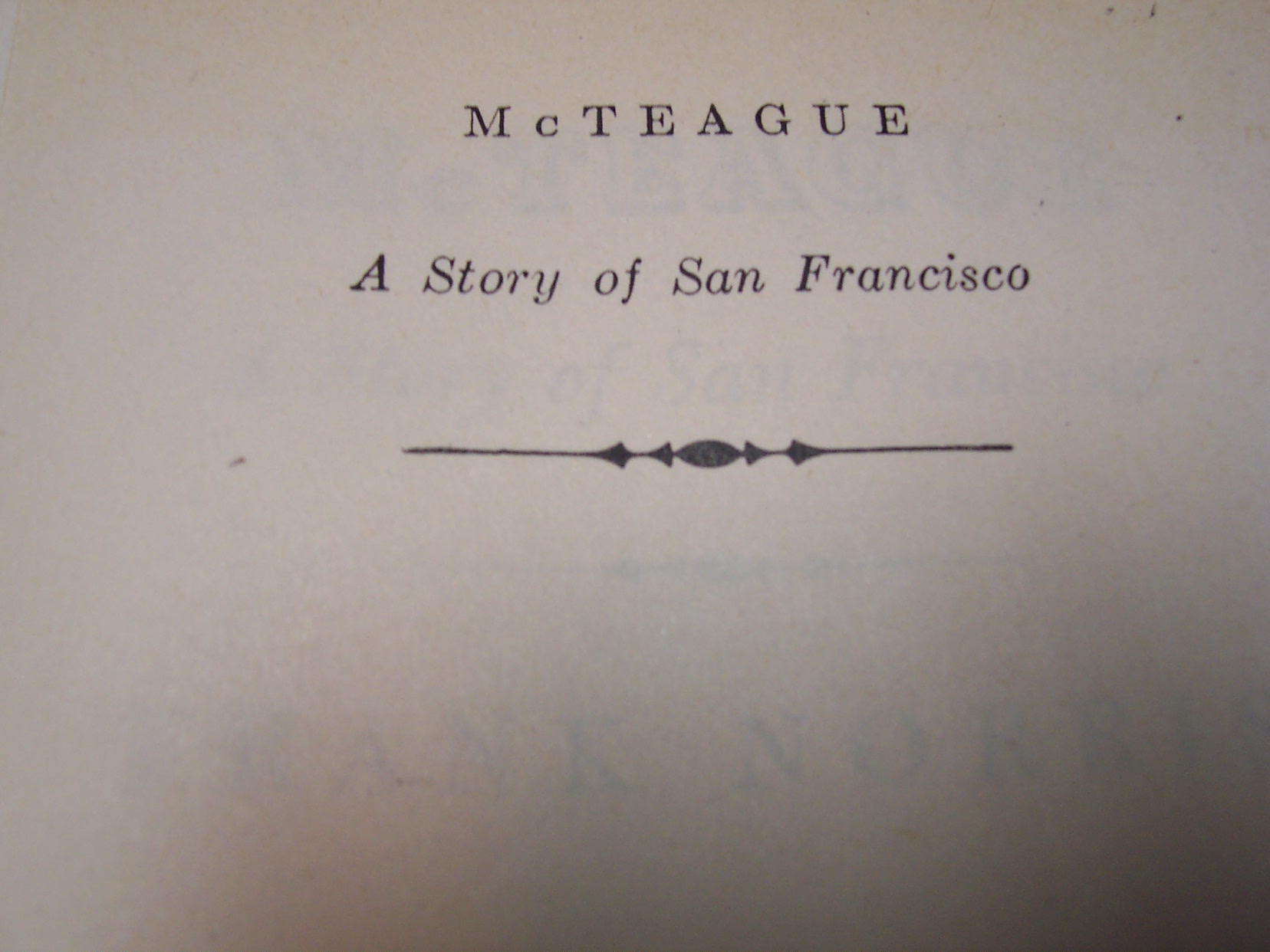 Book, McTeague by Frank Norris, 1950
