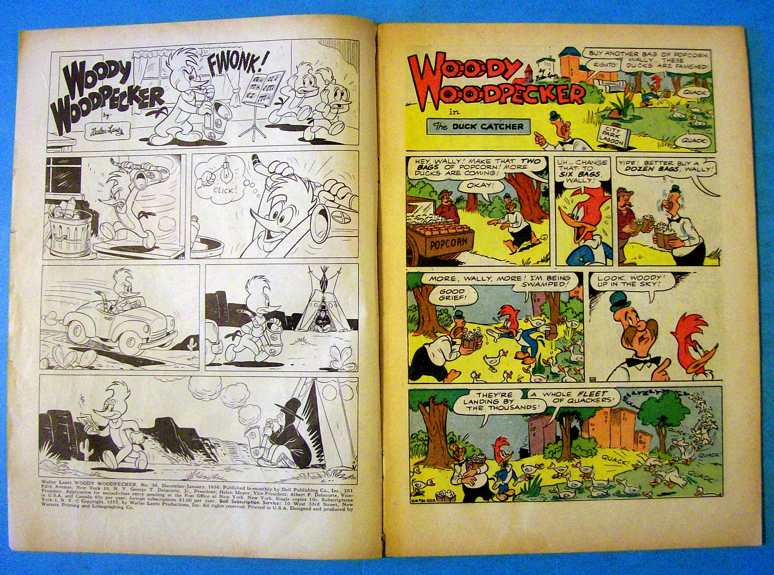 Woody Woodpecker Comic #34 December 1956 Duck Catcher