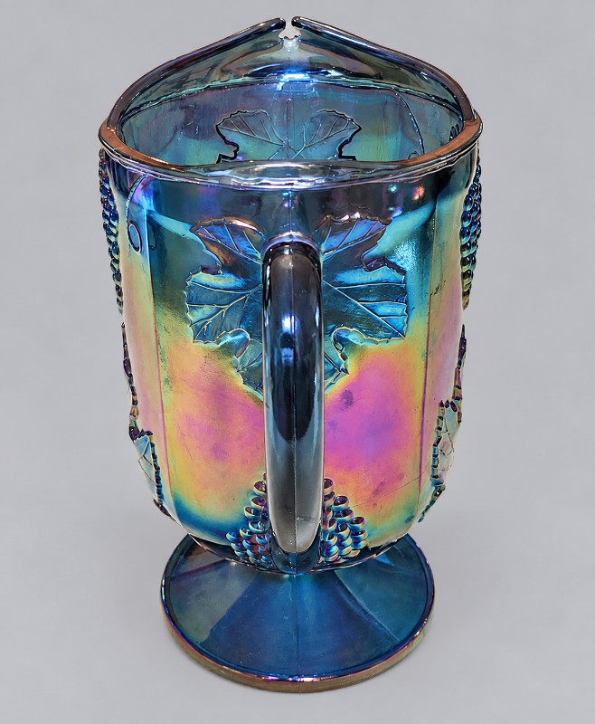 Carnival glass iced tea set pitcher back