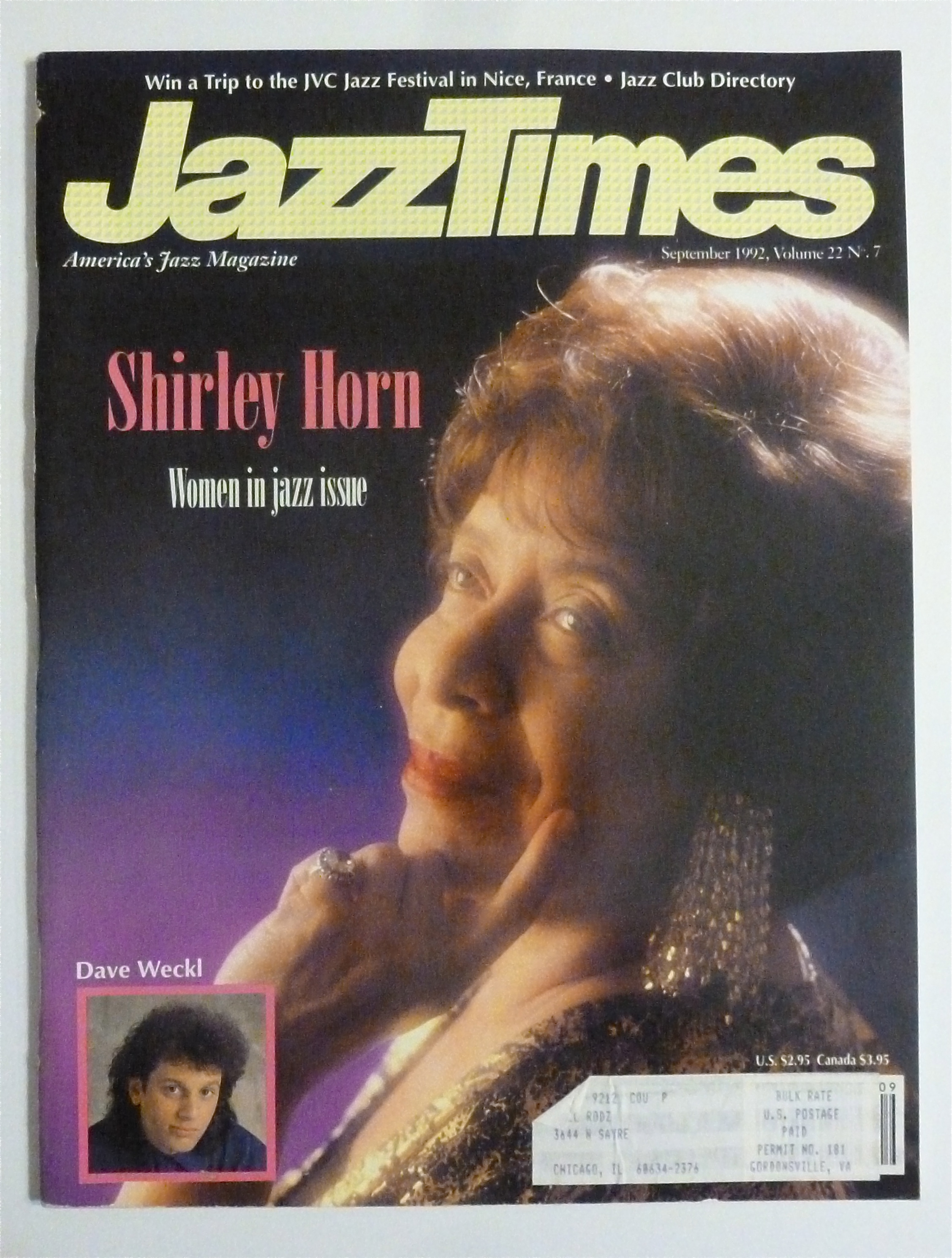 Jazz Times Magazine September 1992 Shirley Horn