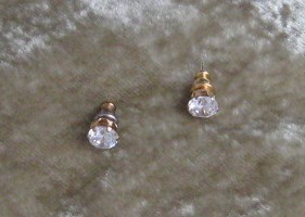 Earrings 14K Gold 2ct TW Lab Created Diamond