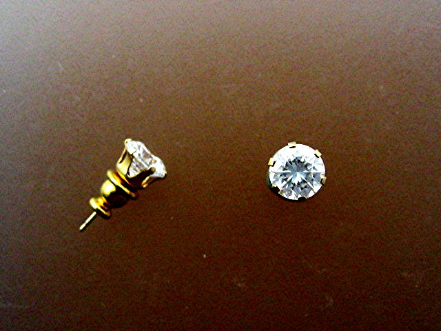 Earrings 14K Gold 2ct TW Lab Created Diamond