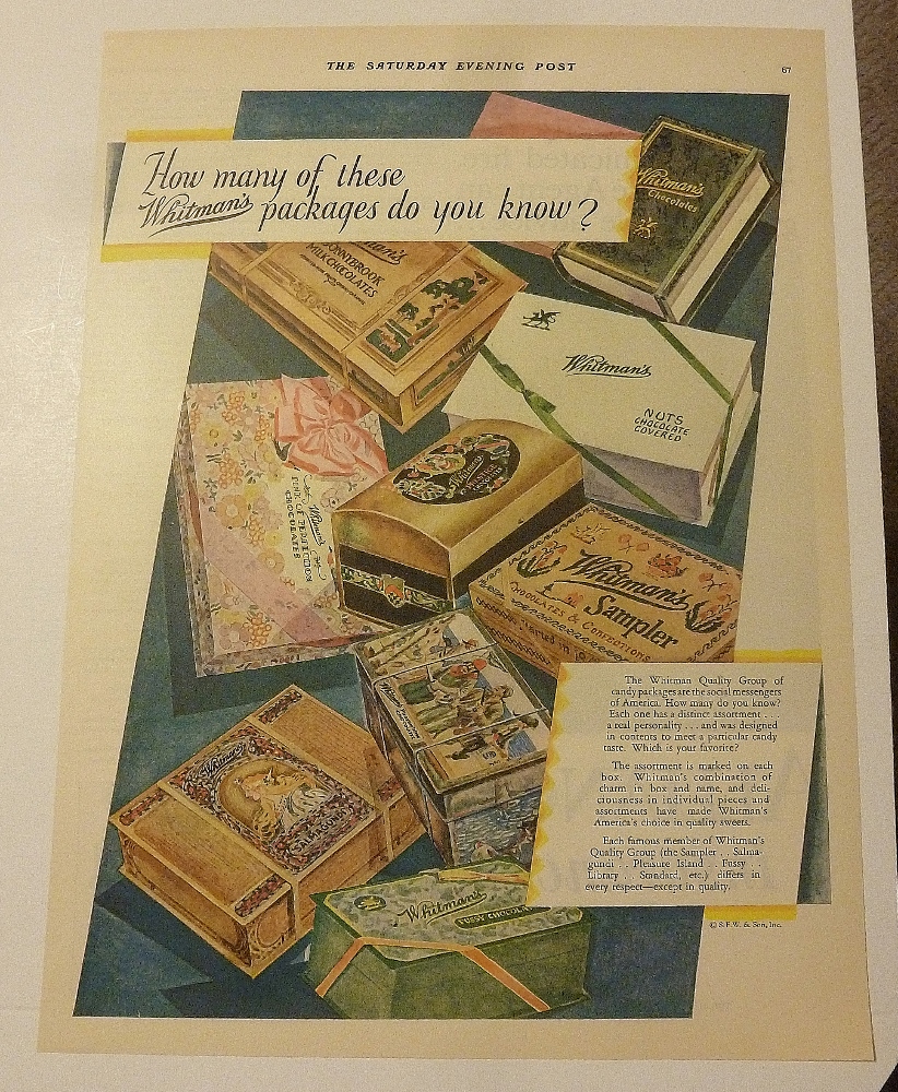 1928 Whitman's Candies With Variety Of Samplers