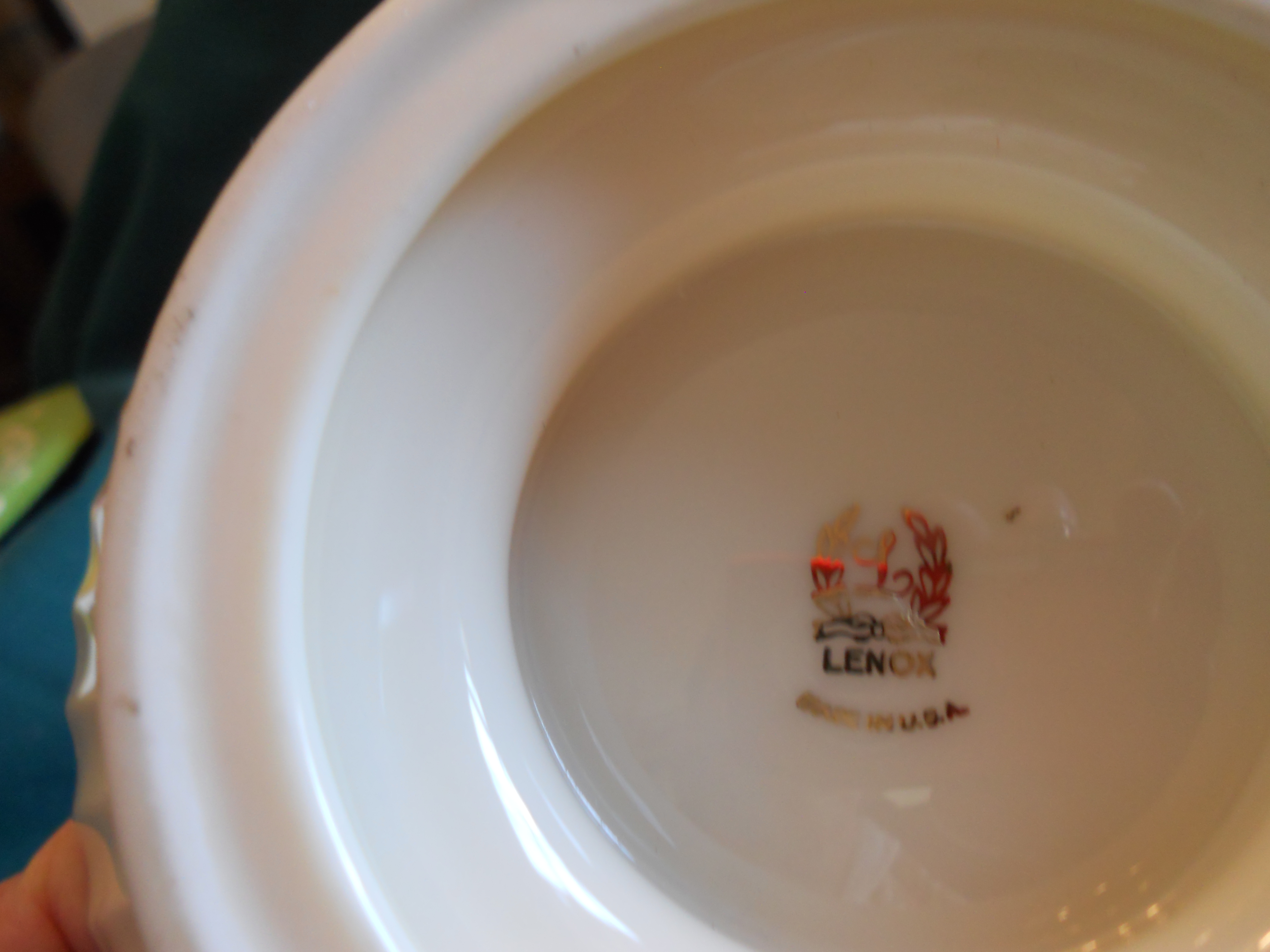 Lenox China Ivory Pedestal Bowl Gold Trim