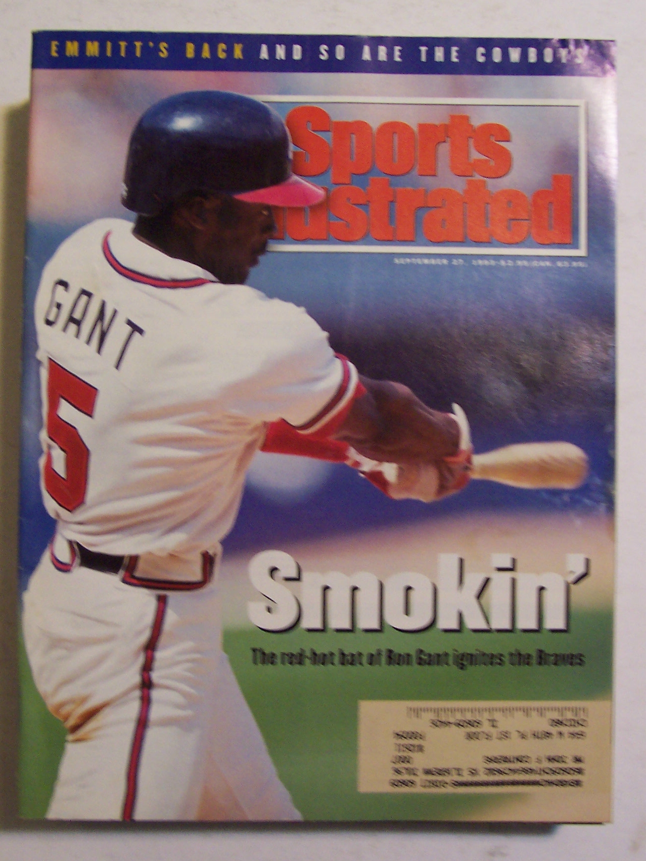 Sports Illustrated Magazine -Sep 27, 1993- Ron Gant