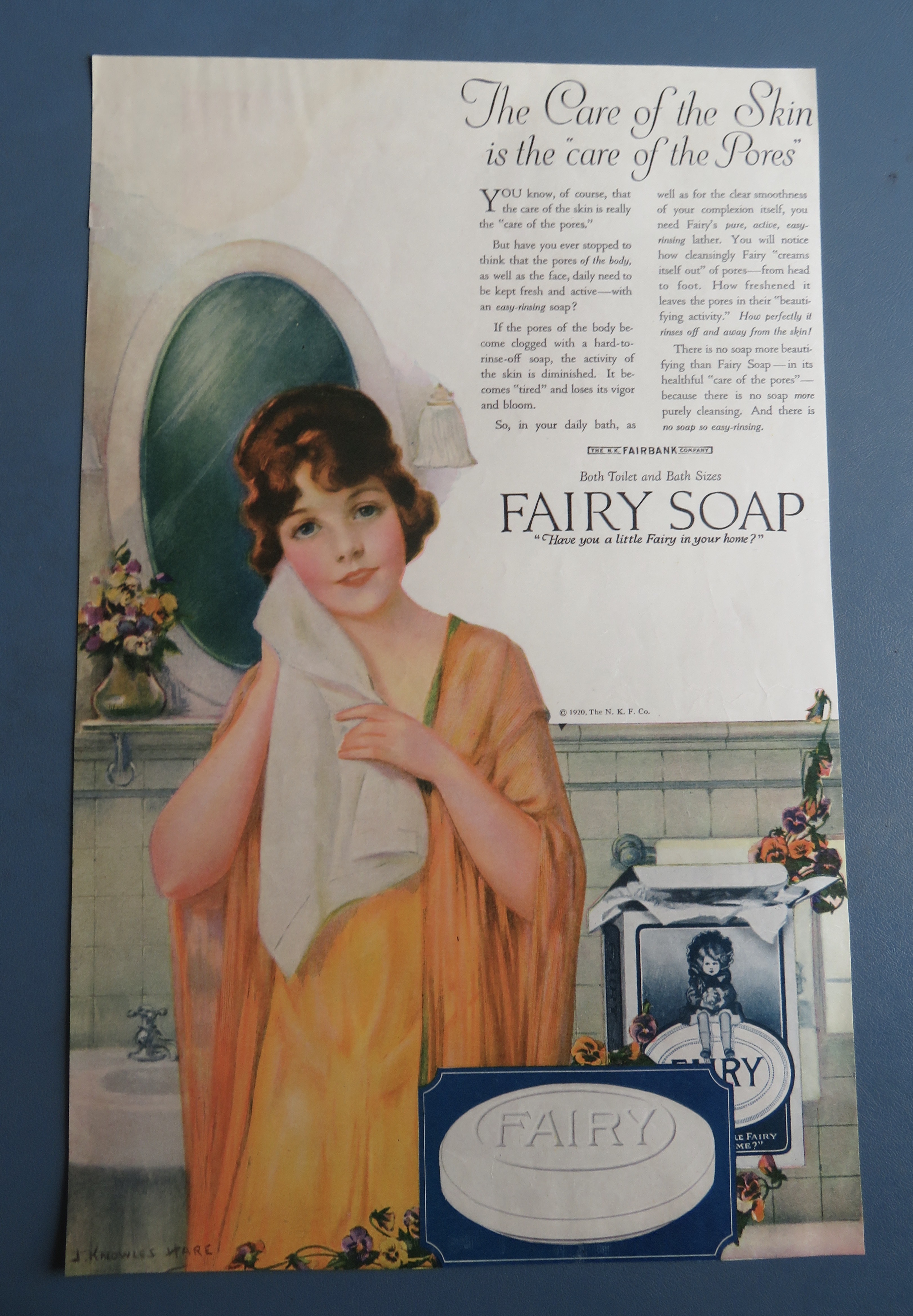 1920 Fairy Soap with Woman Washing Herself