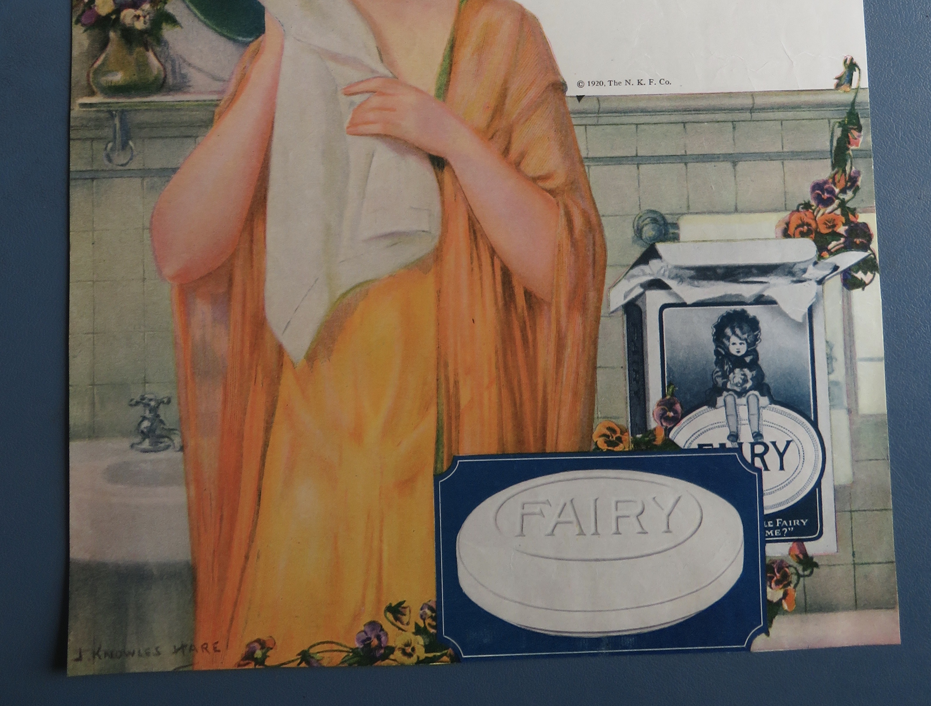 1920 Fairy Soap with Woman Washing Herself