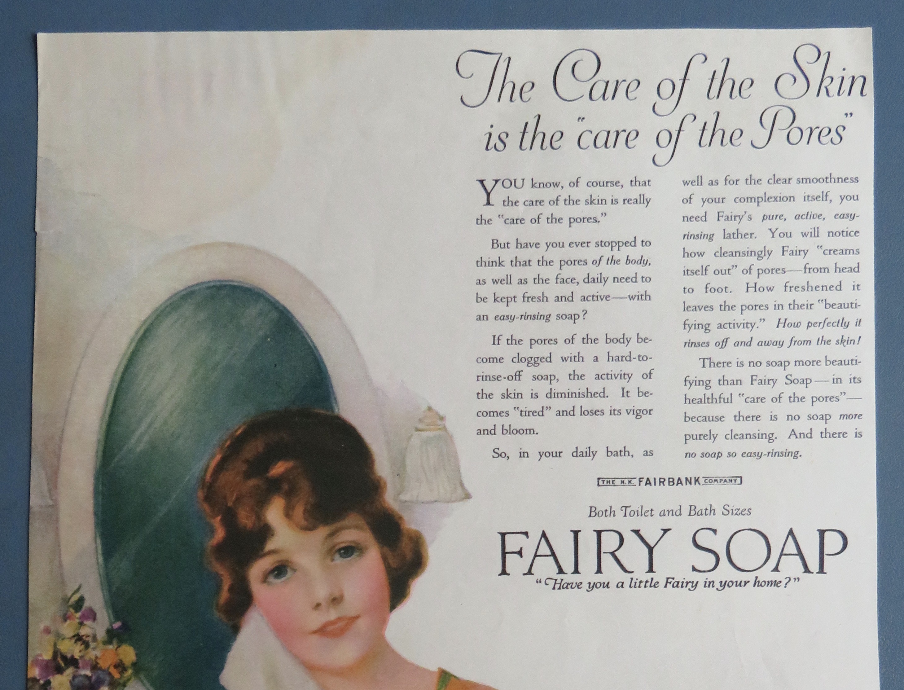 1920 Fairy Soap with Woman Washing Herself