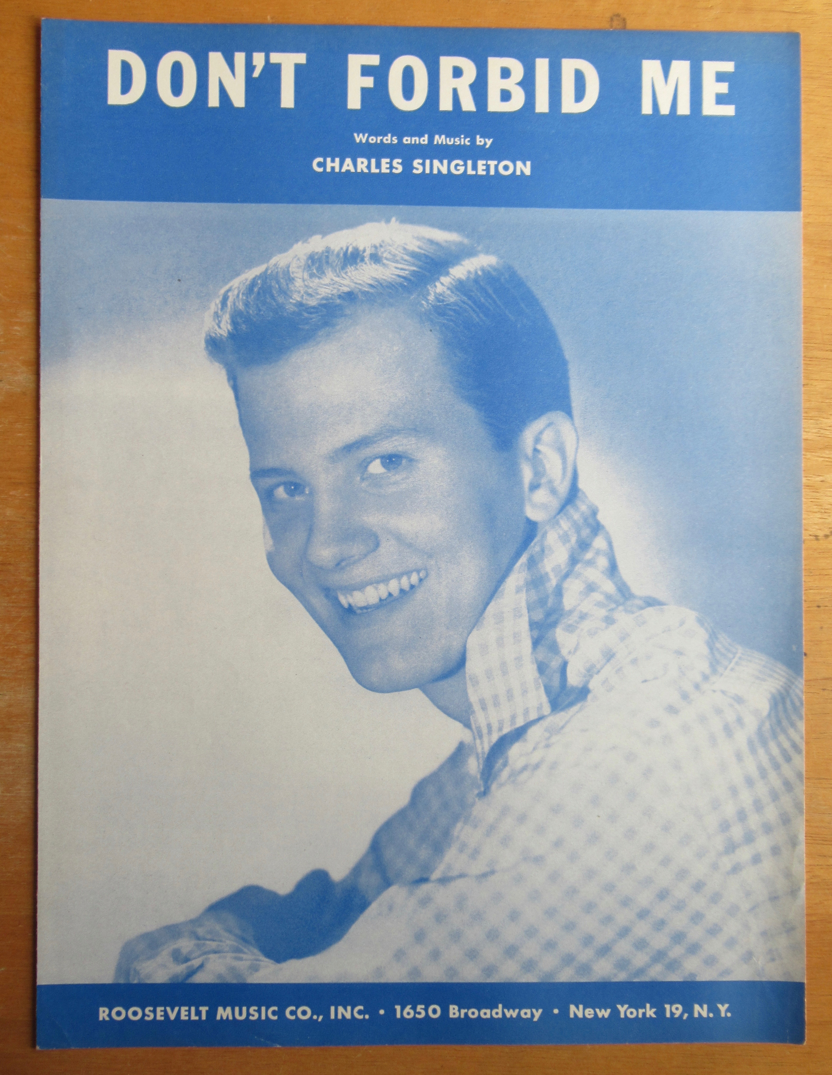 Sheet Music For 1956 Don't Forbid Me Pat Boone Cover