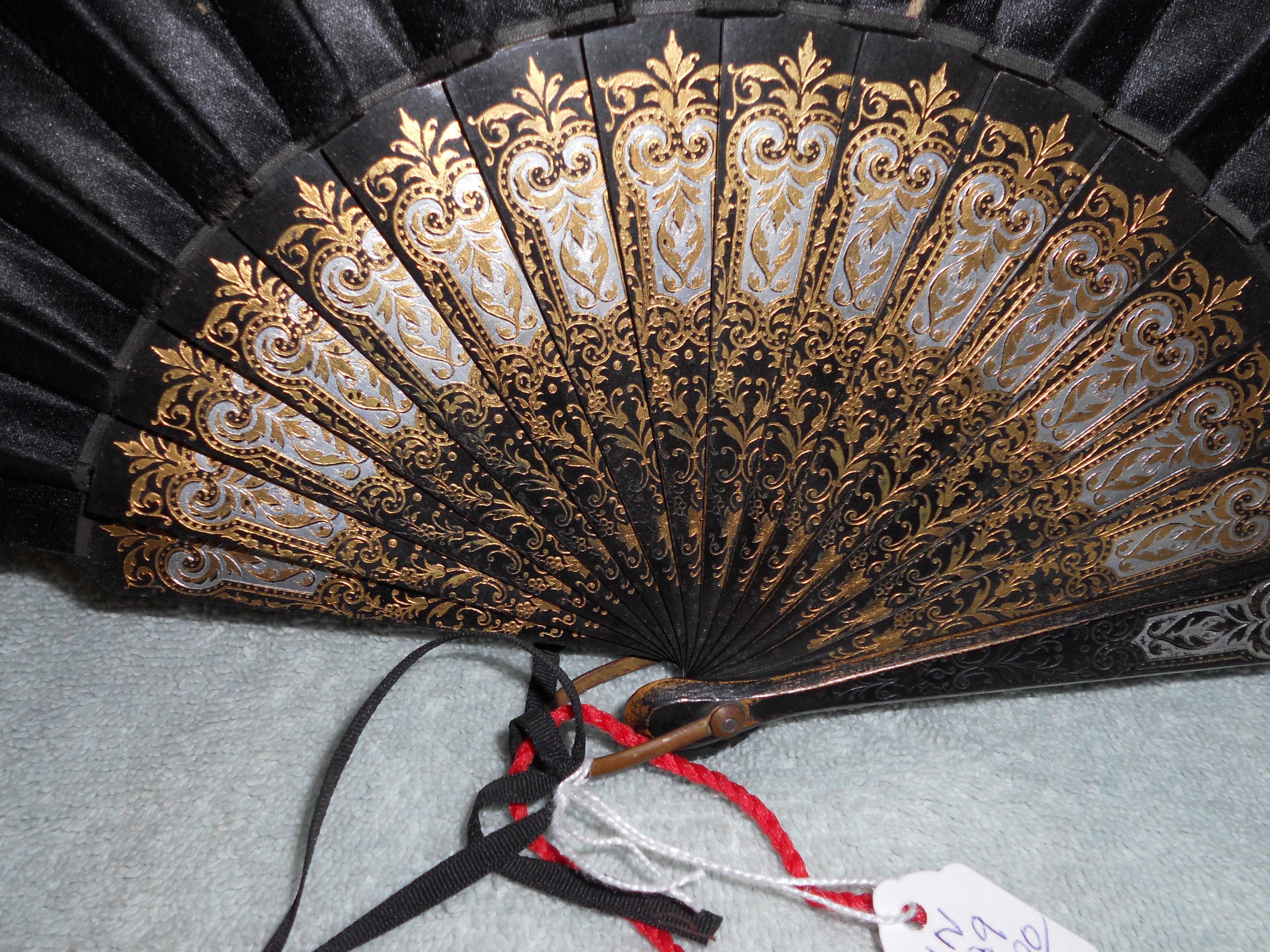 Antique Hand Fan Lot of two Blue Birds