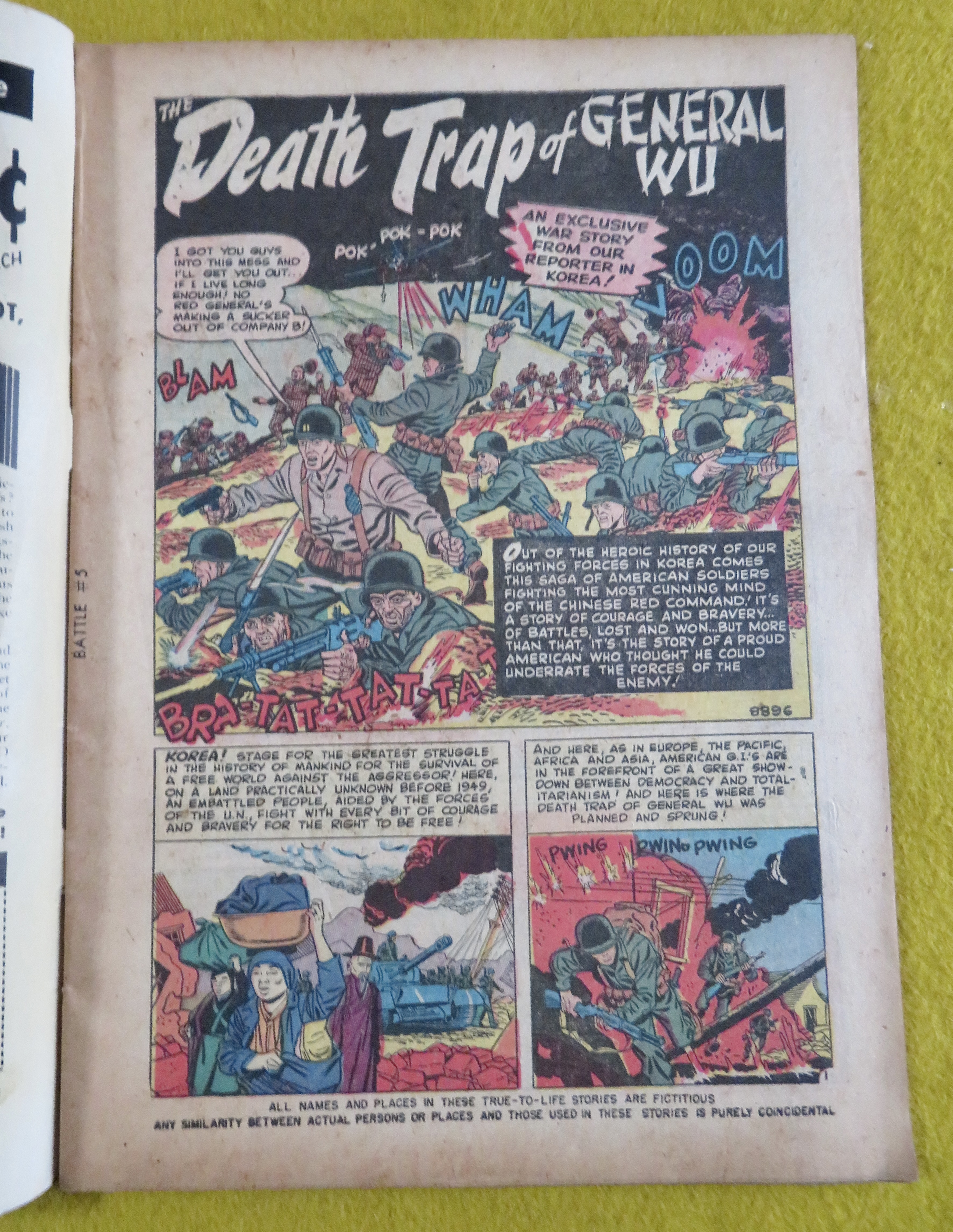 Battle Comic November 1951 Death Trap Of General Wu