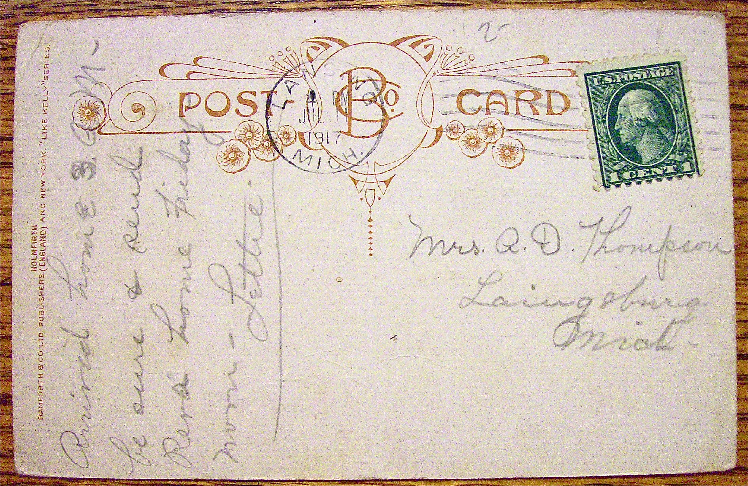 Delivery Man Waiting To Get Paid For Delivery Postcard