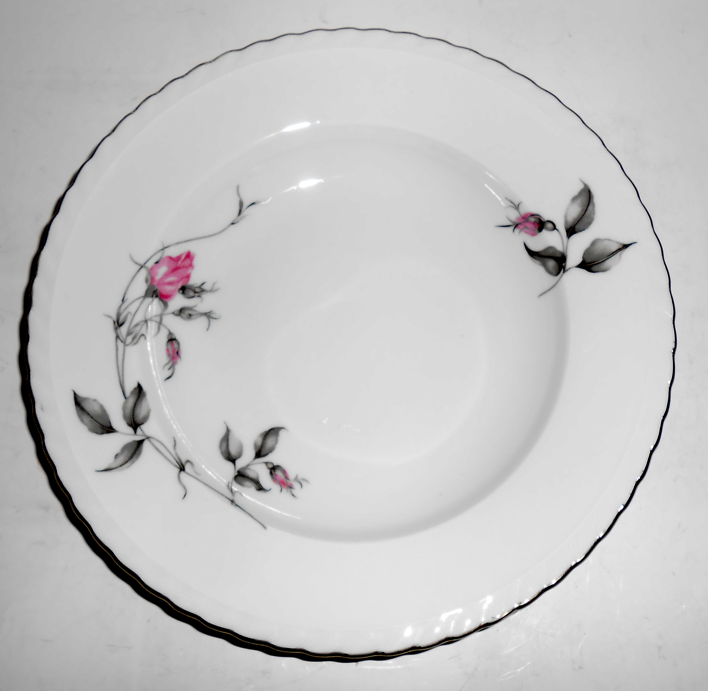 Toscport China Porcelain Gold Band Floral Roxanne Soup