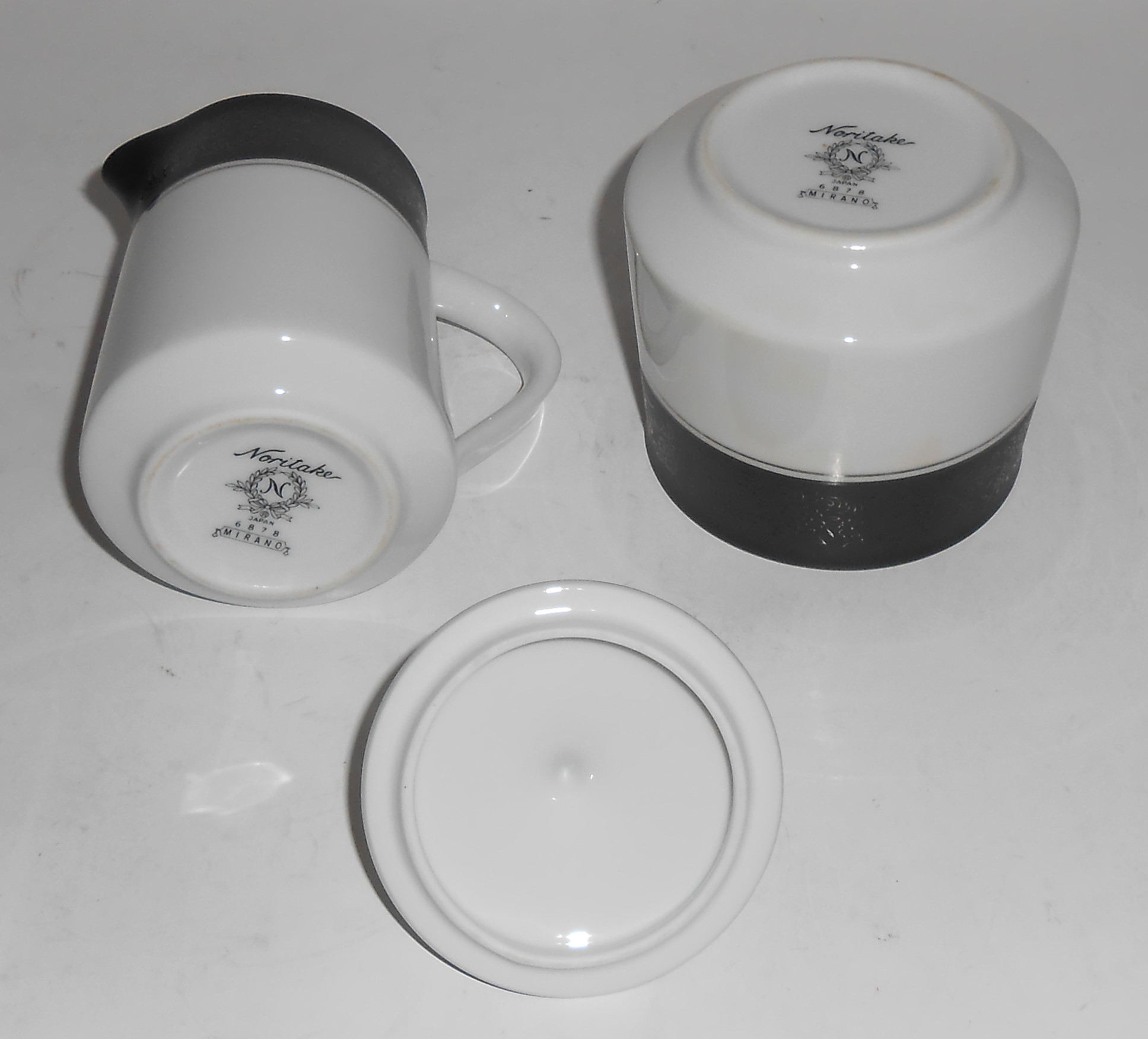 Noritake China Porcelain Mirano Creamer/Sugar Bowl Set