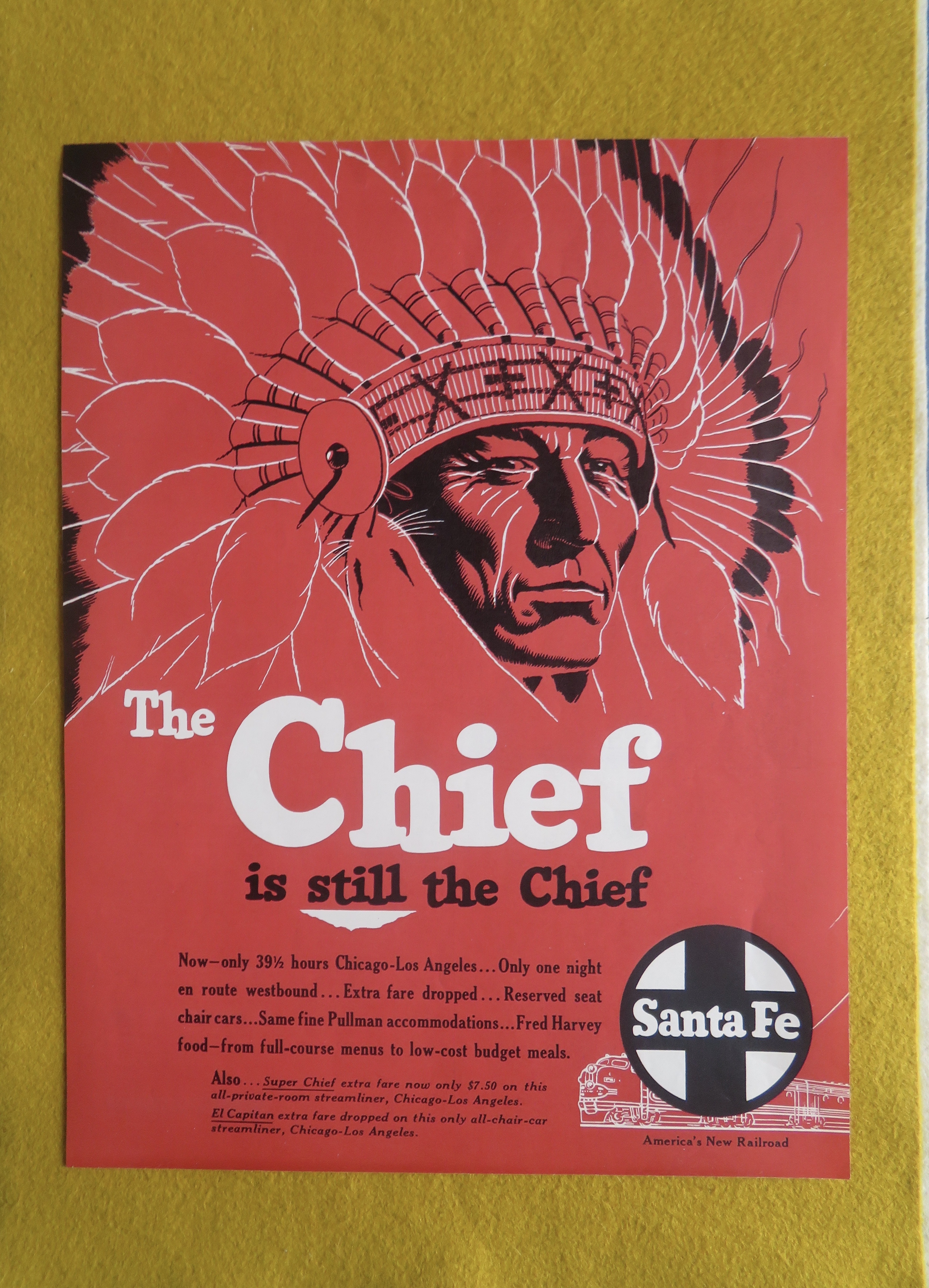 1954 Santa Fe Railroad with the Santa Fe Chief