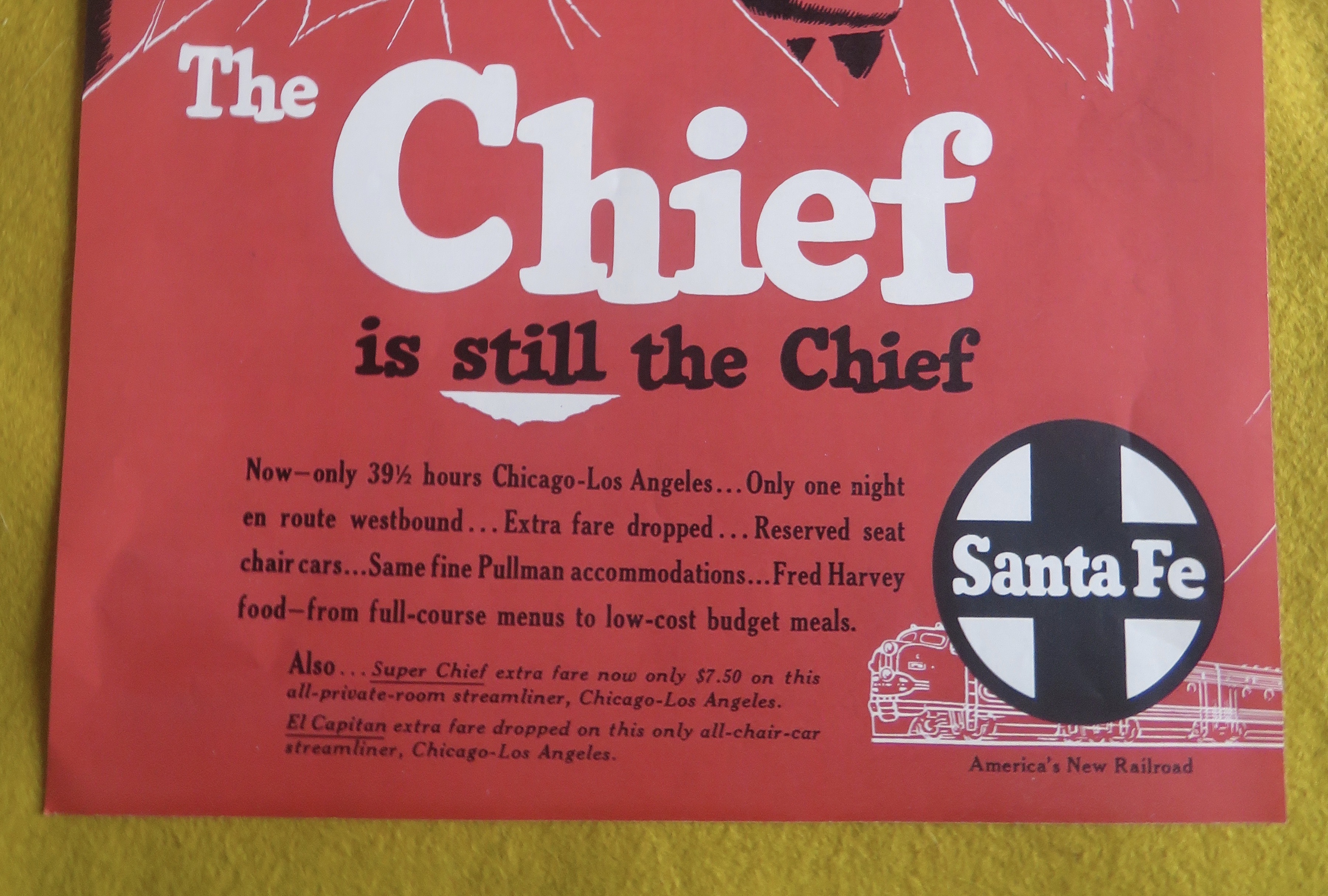 1954 Santa Fe Railroad with the Santa Fe Chief