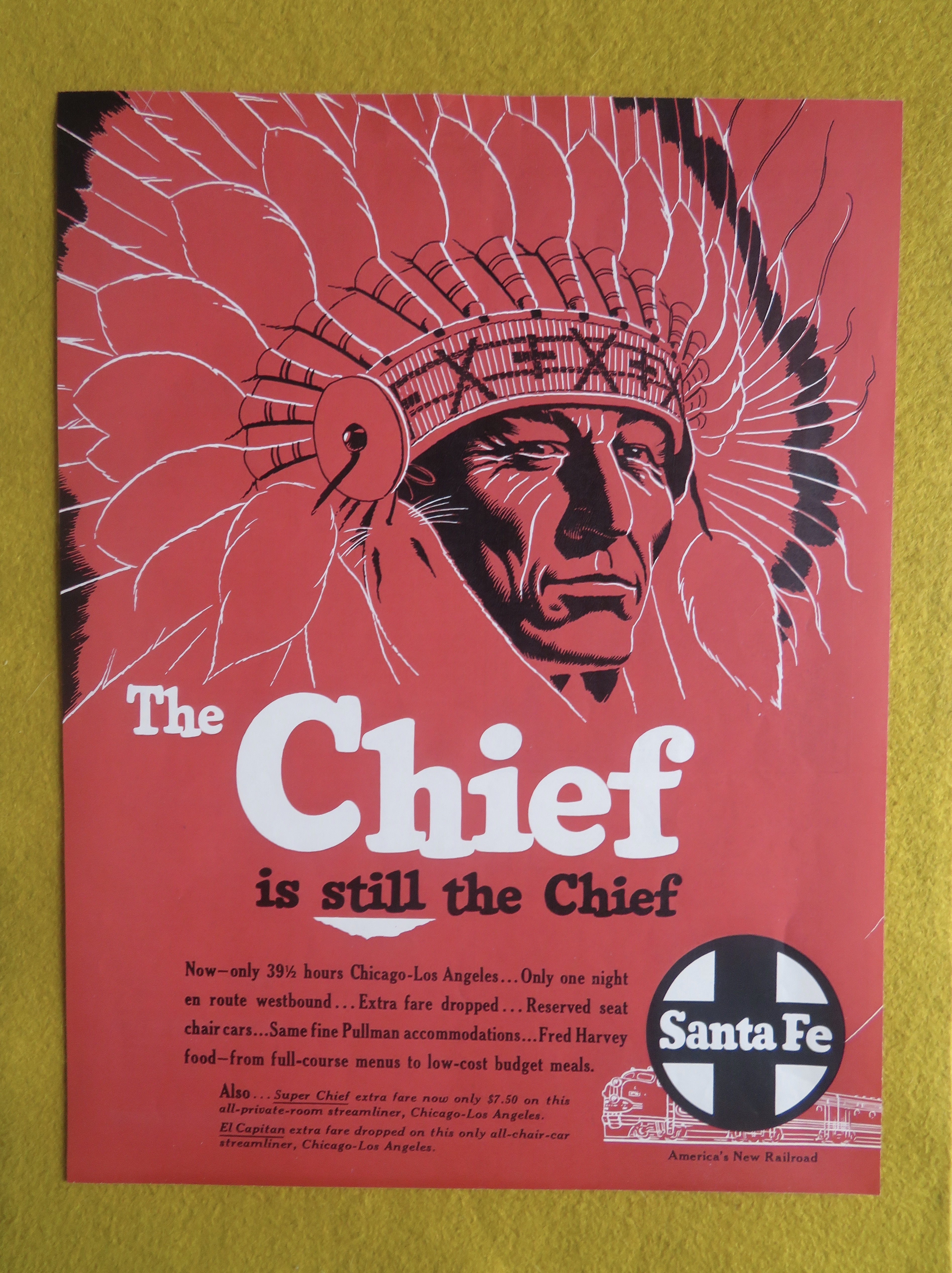 1954 Santa Fe Railroad with the Santa Fe Chief