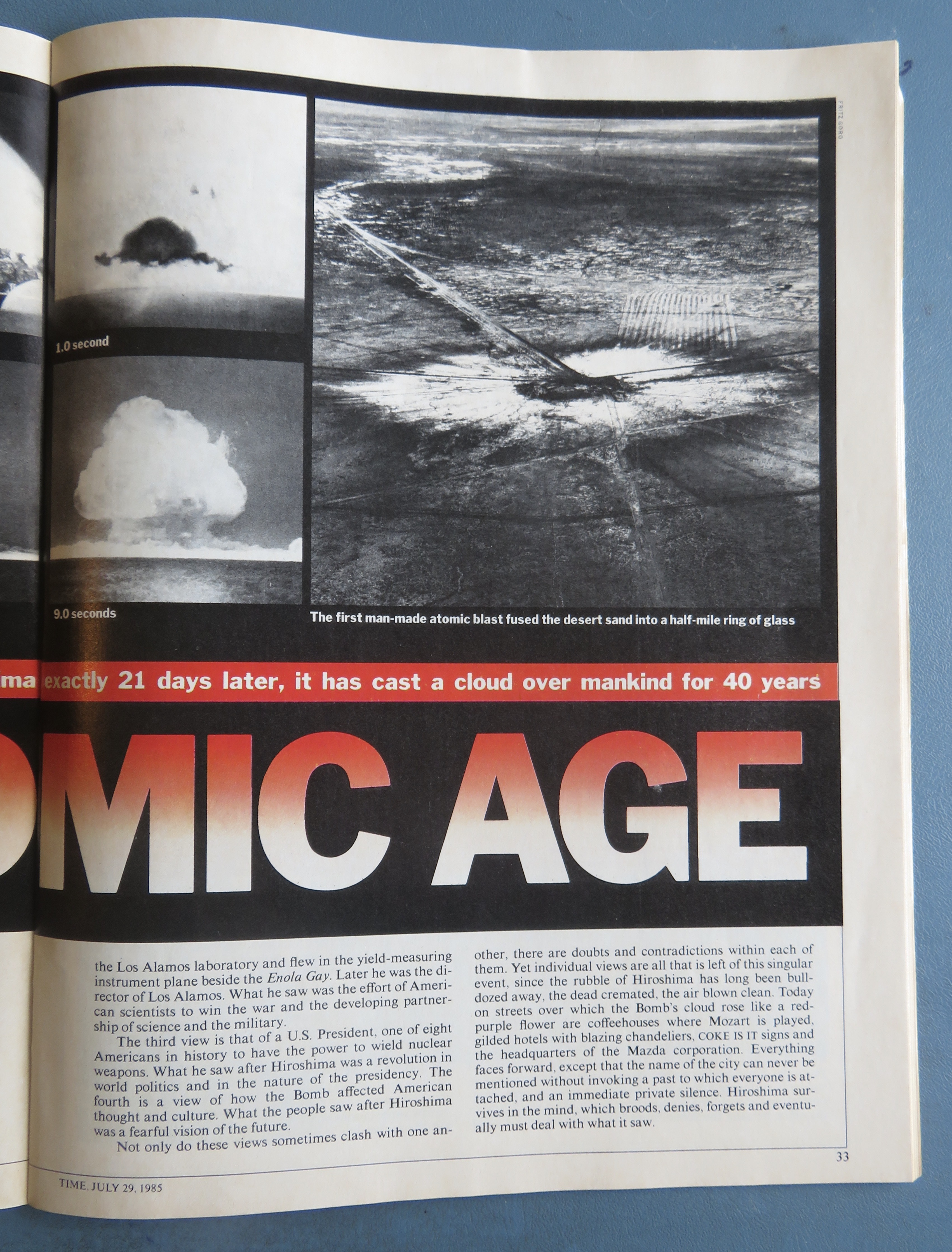 Time Magazine-July 29, 1985-The Atomic Age