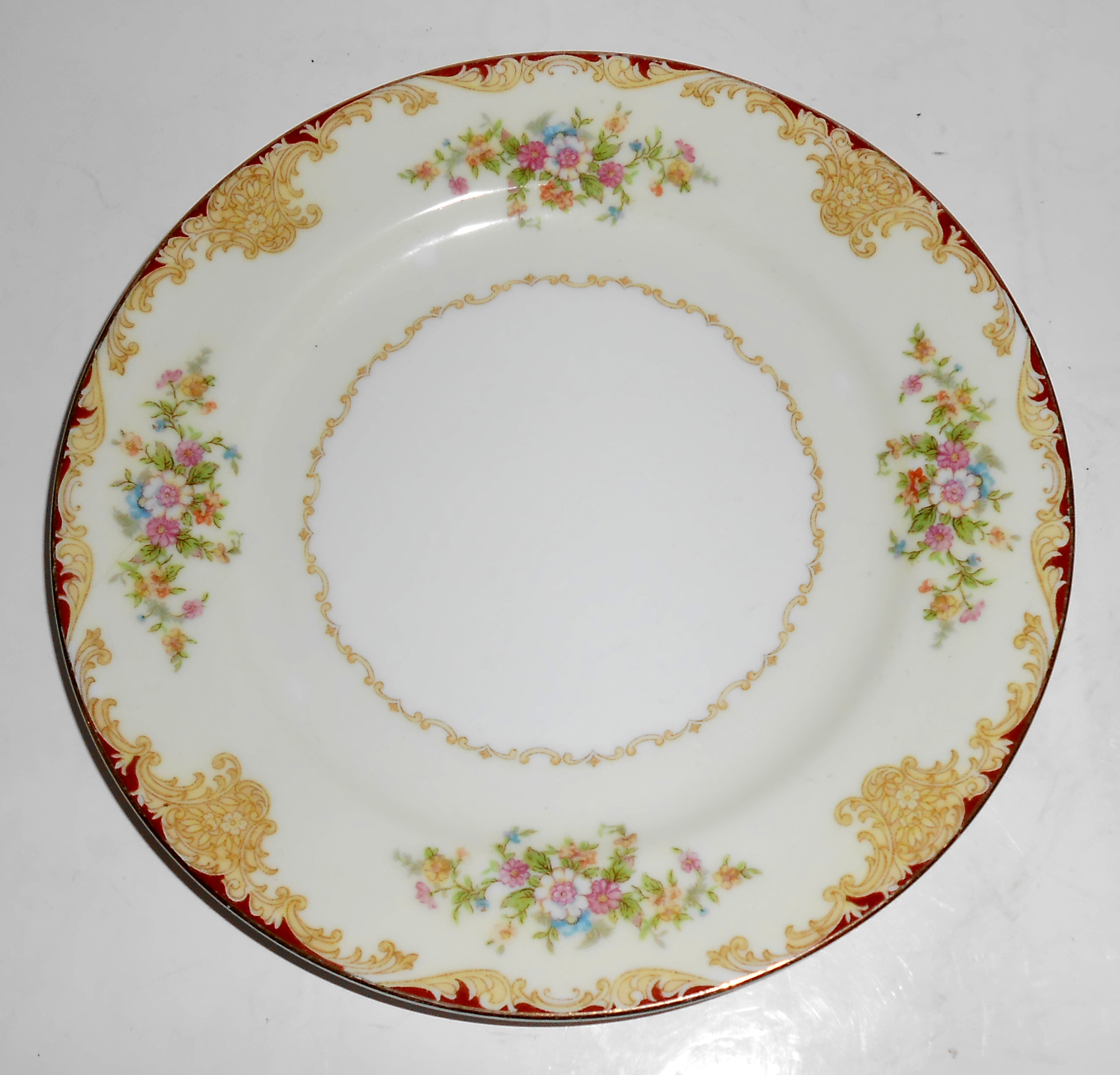 Noritake Porcelain China Mystery 175 W/Gold Salad Plate