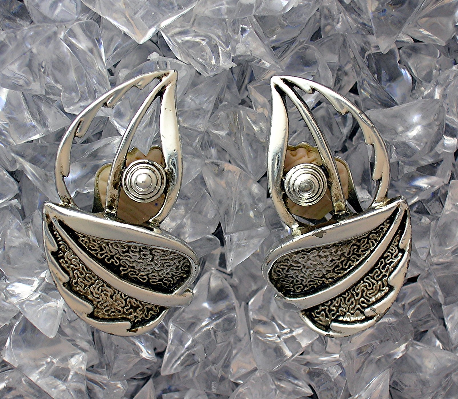 Silver Clip Earrings Sarah Coventry.