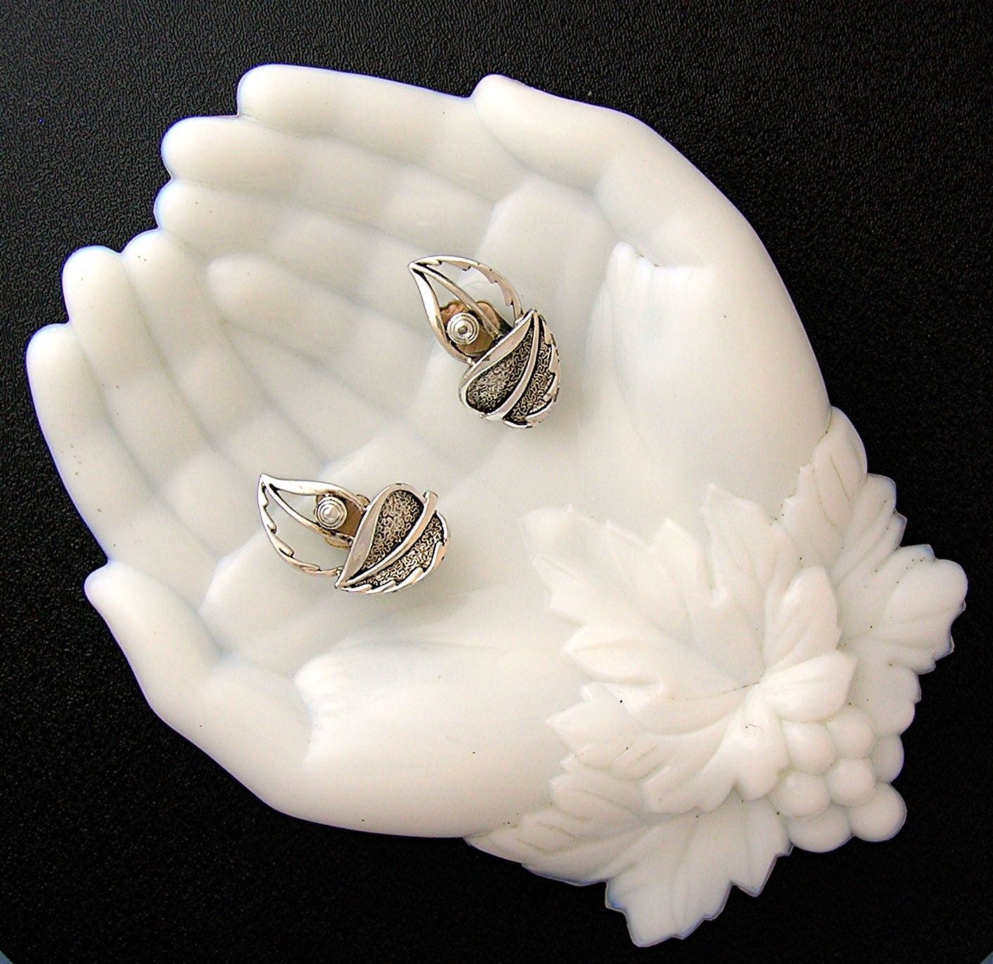 Silver Clip Earrings Sarah Coventry.