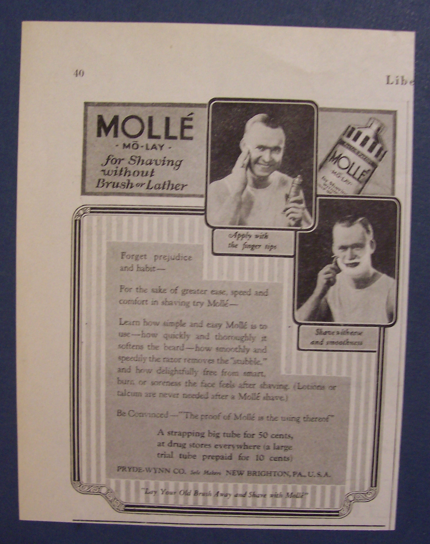 1924  Molle  Shaving  Lotion