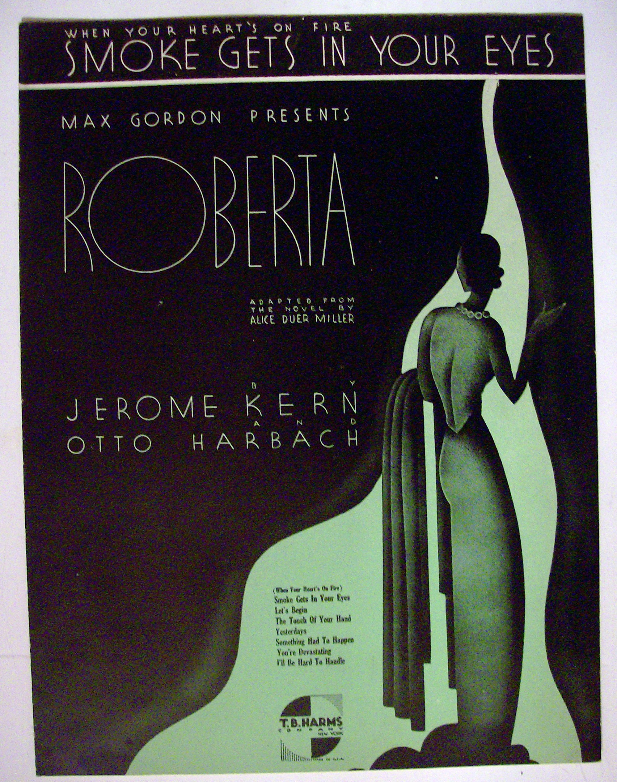 Sheet Music Of 1933 Smoke Gets In Your Eyes