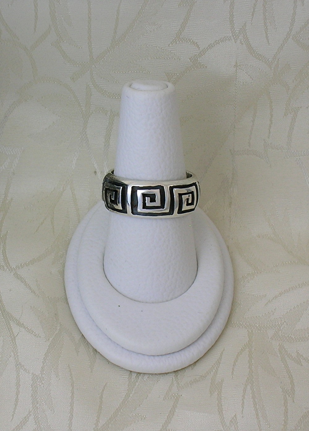 Sterling Silver Greek Key Band Ring...