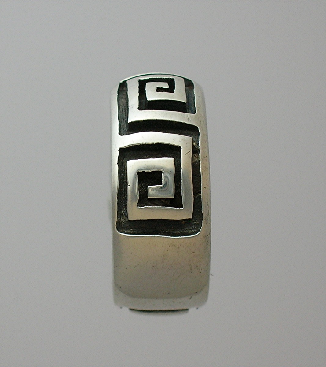 Sterling Silver Greek Key Band Ring...
