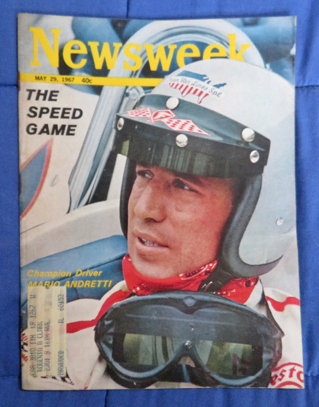 Newsweek Magazine May 29, 1967 The Speed Game: Champion Driver Mario Andretti