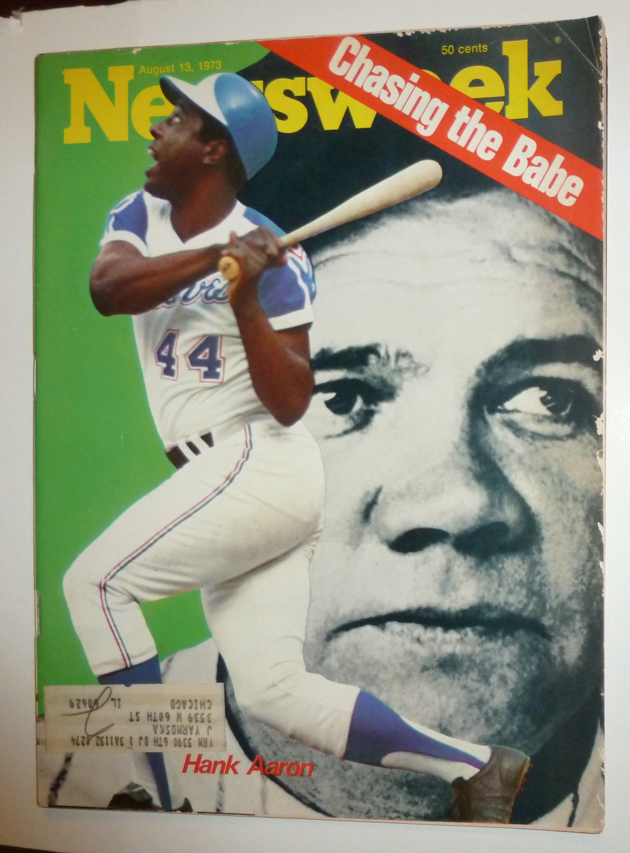 Newsweek Magazine-August 13, 1973-Hank Aaron