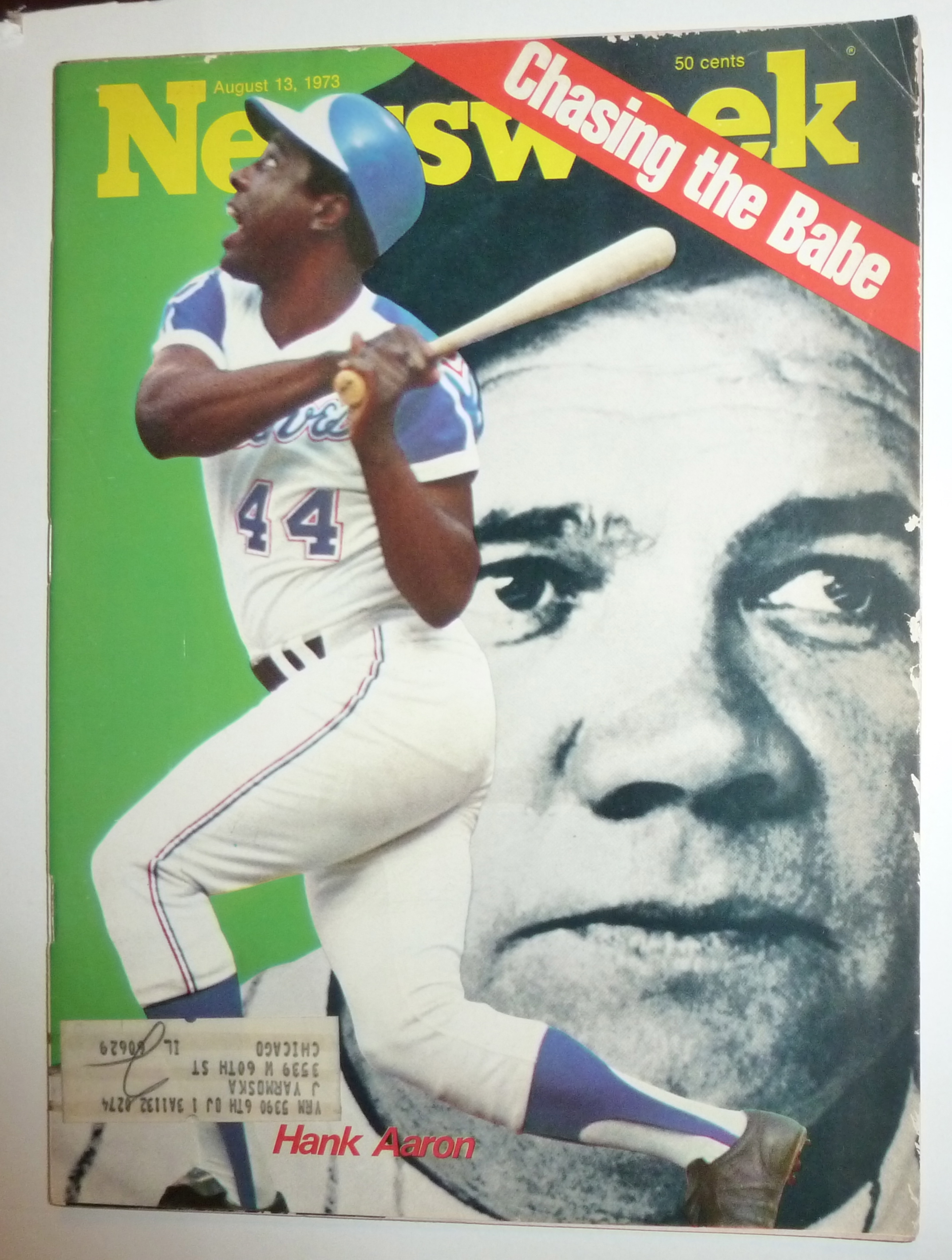 Newsweek Magazine-August 13, 1973-Hank Aaron