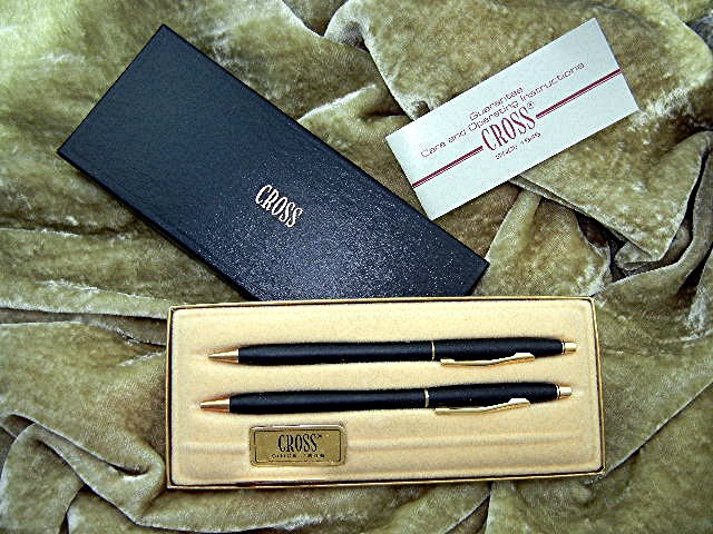 Cross Pen Pencil Set Black Original Box