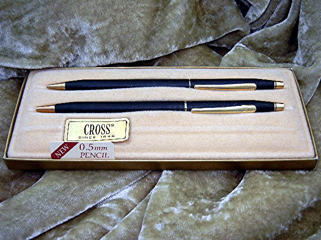 Cross Pen Pencil Set Black Original Box