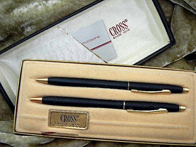 Cross Pen Pencil Set Black Original Box