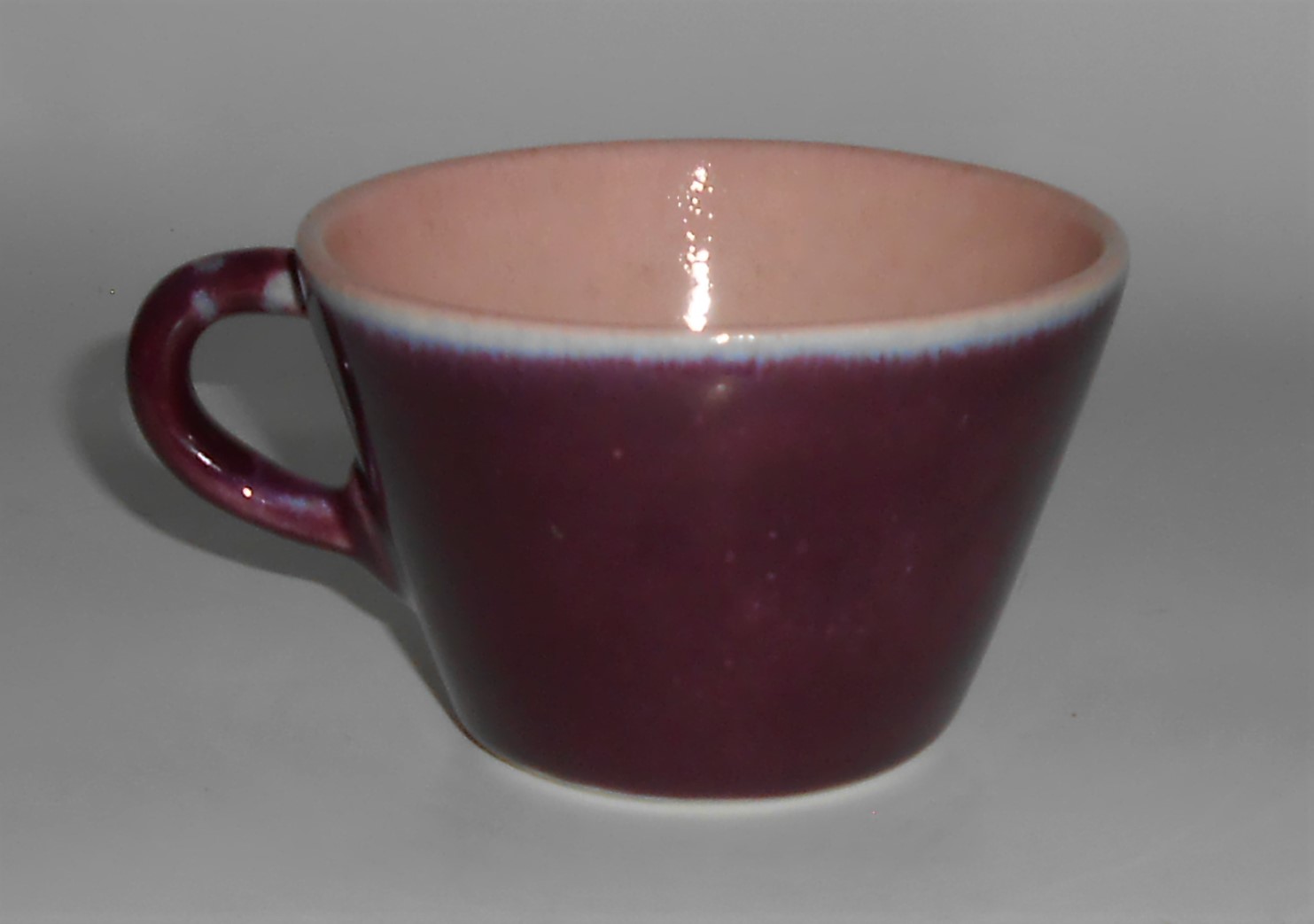 Early Winfield Gabriel China Pottery Purple / Pink Cup