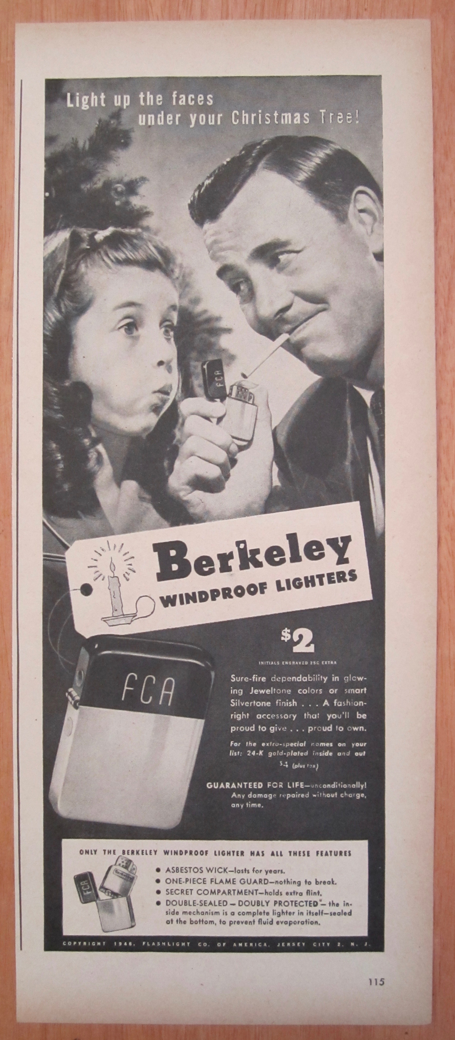 1946 Berkeley Windproof Lighter w/Girl Blows at Lighter