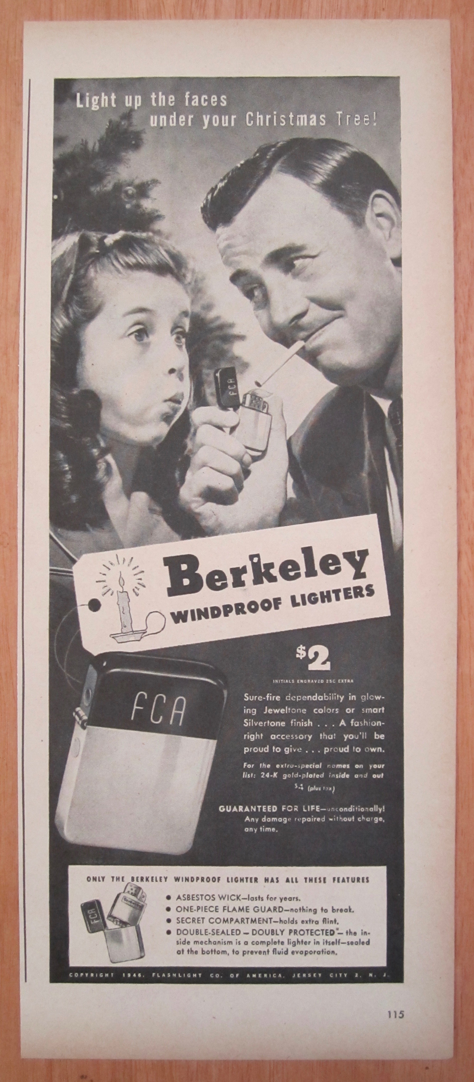 1946 Berkeley Windproof Lighter w/Girl Blows at Lighter