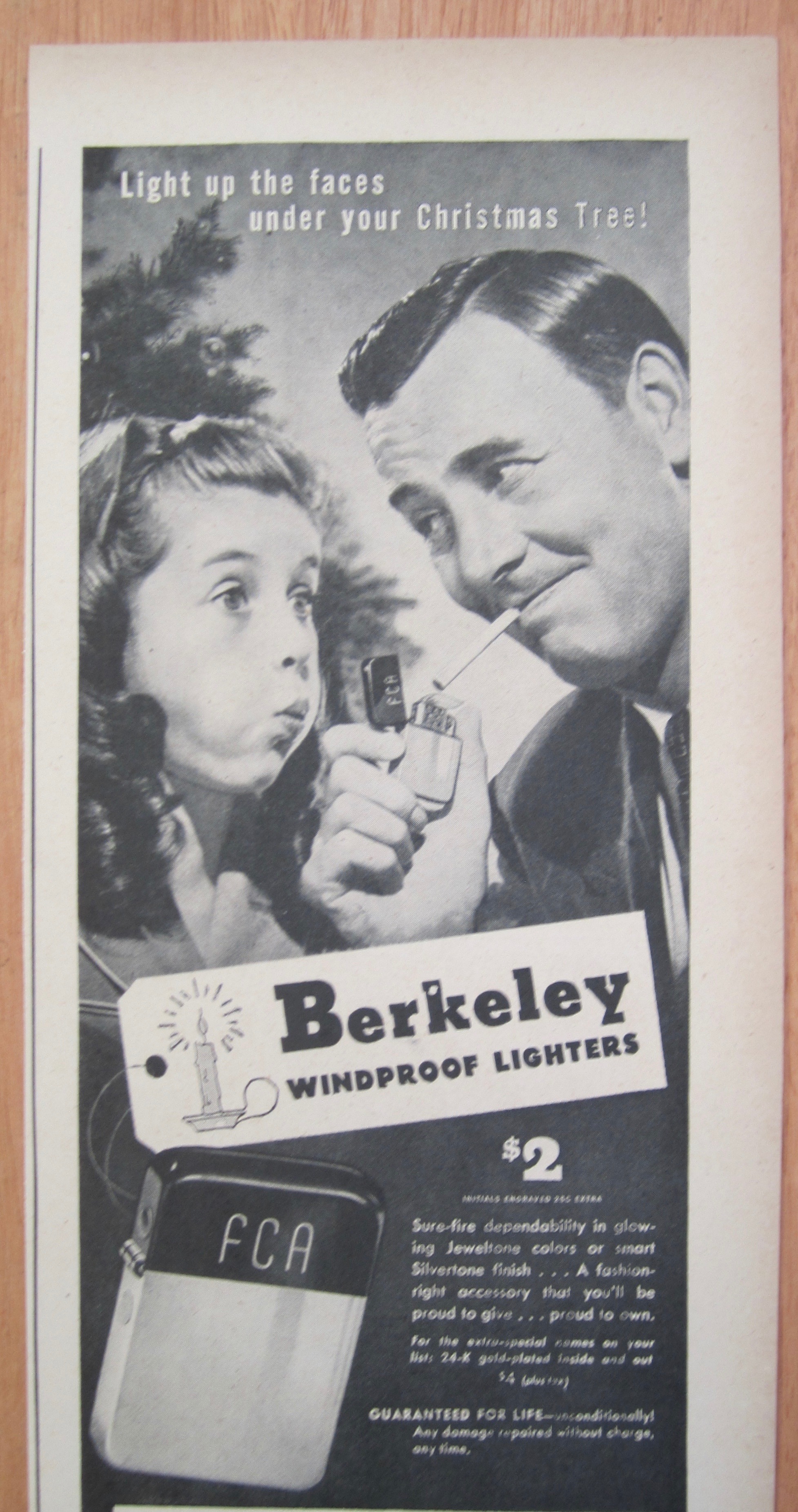 1946 Berkeley Windproof Lighter w/Girl Blows at Lighter