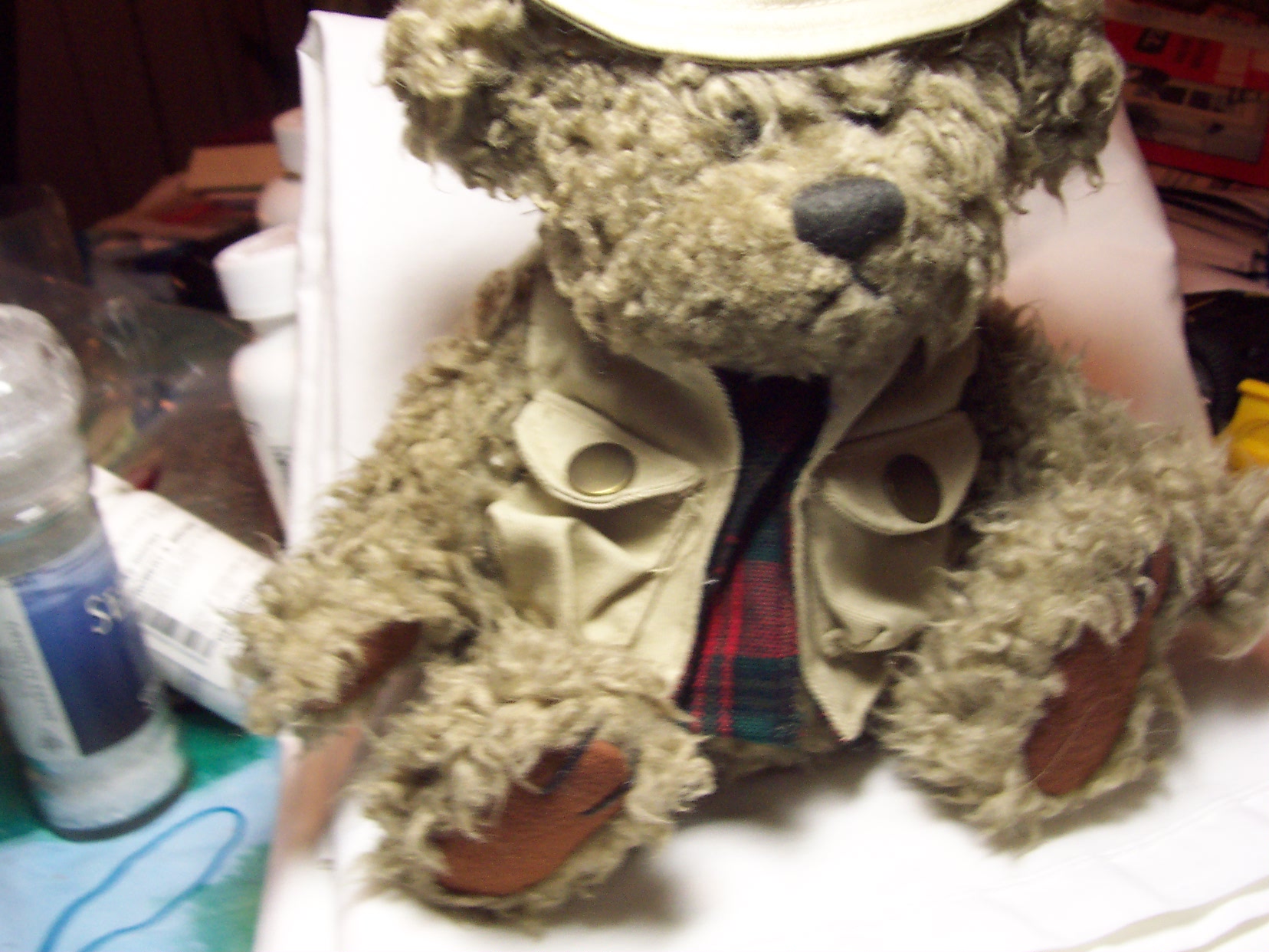 Tanner Brass Button Fisherman Teddy Bear
