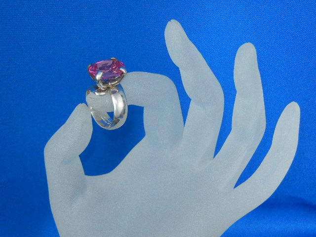 Charles Albert Pink Topaz Sterling Silver Ring
