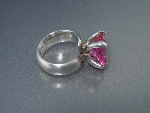 Charles Albert Pink Topaz Sterling Silver Ring