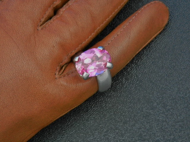 Charles Albert Pink Topaz Sterling Silver Ring