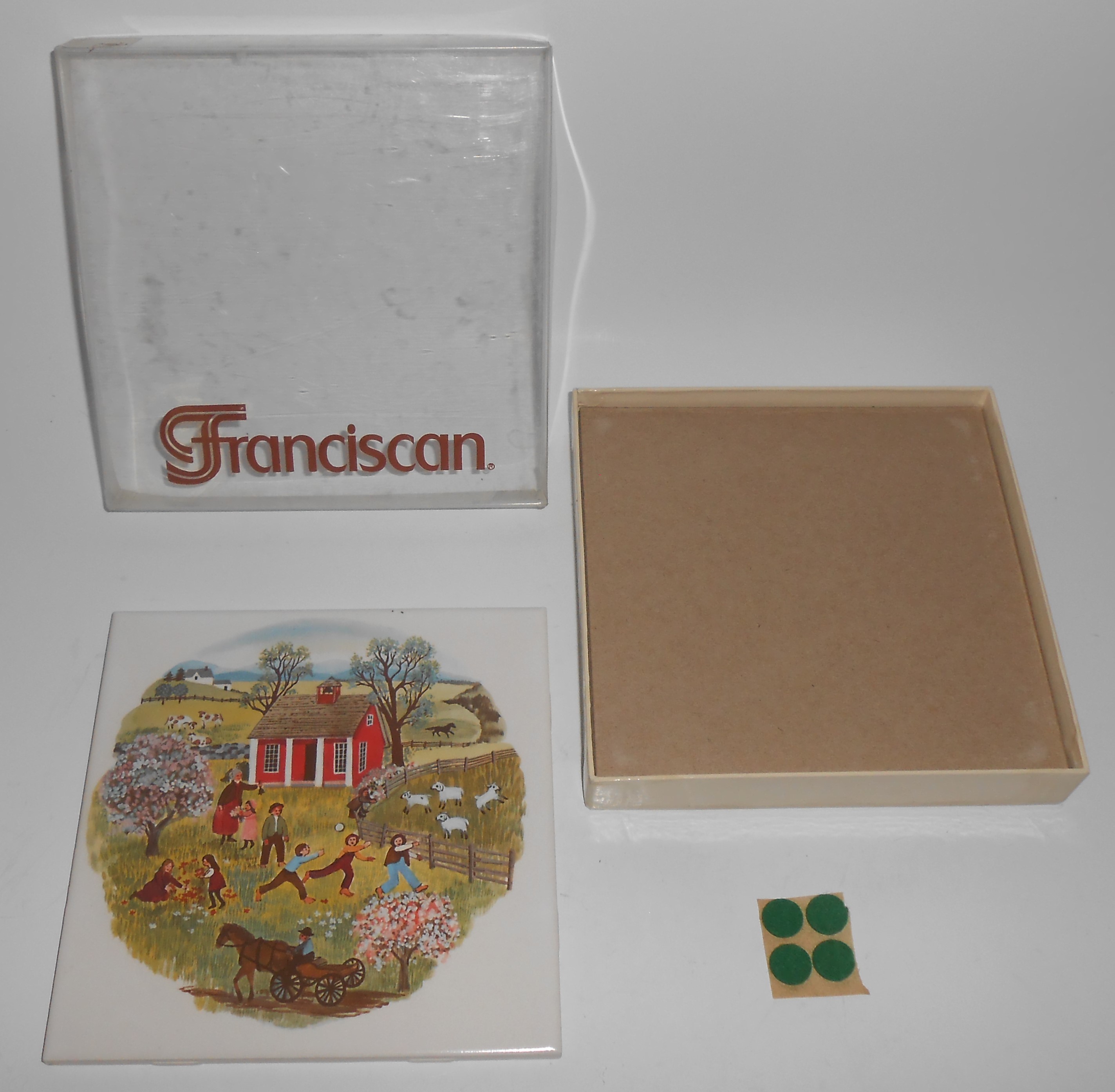 Franciscan Pottery 6'' Spring Tile MIB
