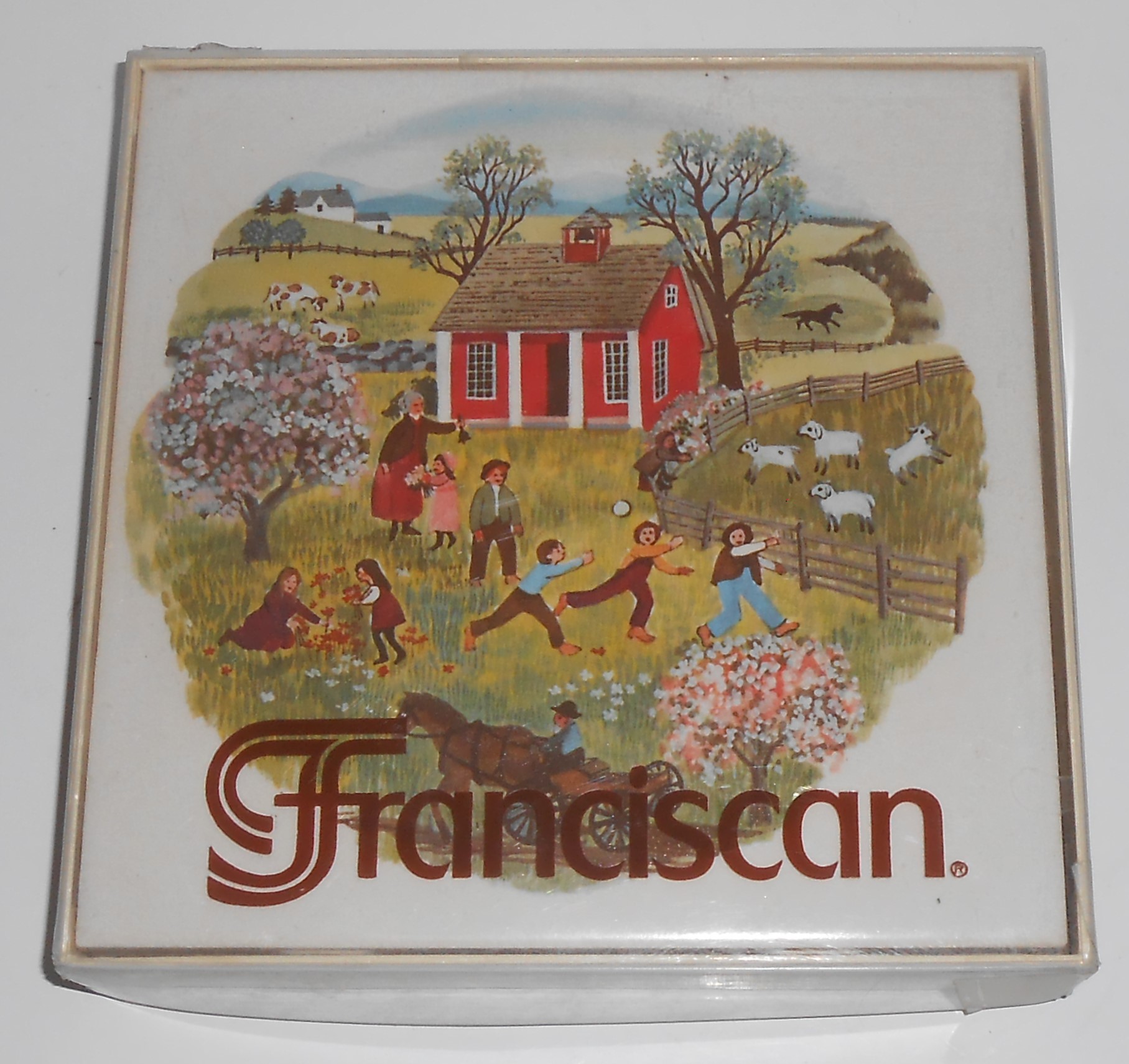 Franciscan Pottery 6'' Spring Tile MIB